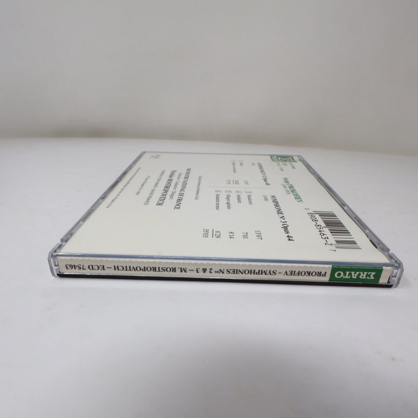 Prokofiev Symphonies N° 2 Op. 40 - N° 3 Op. 44 CD Mstislav Rostropovich Erato