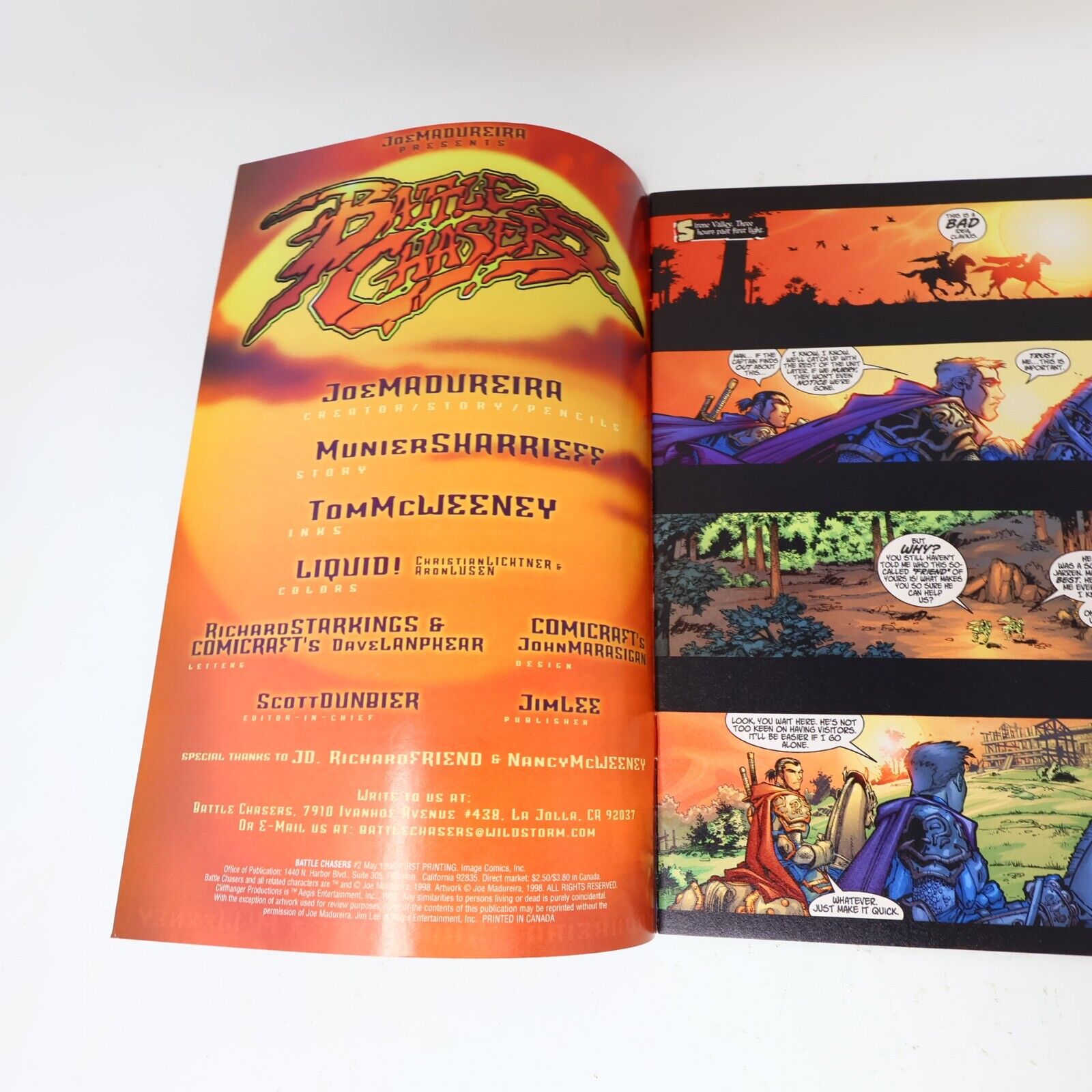 Lot 4 Comics Battle Chasers #2-3 5-6 Joe Madureira/Sharrieff Image 90s