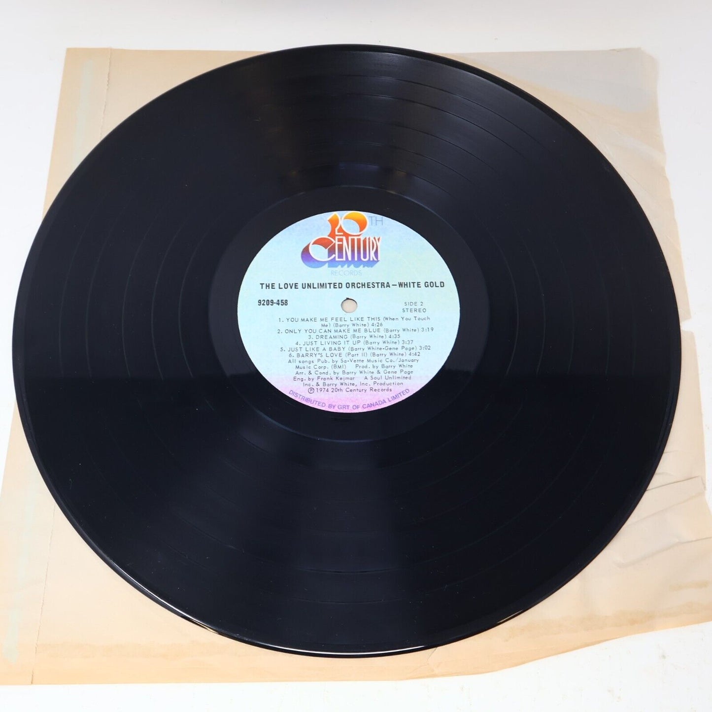 The Love Unlimited Orchestra White Gold LP Record 1974 9209-458 Barry White