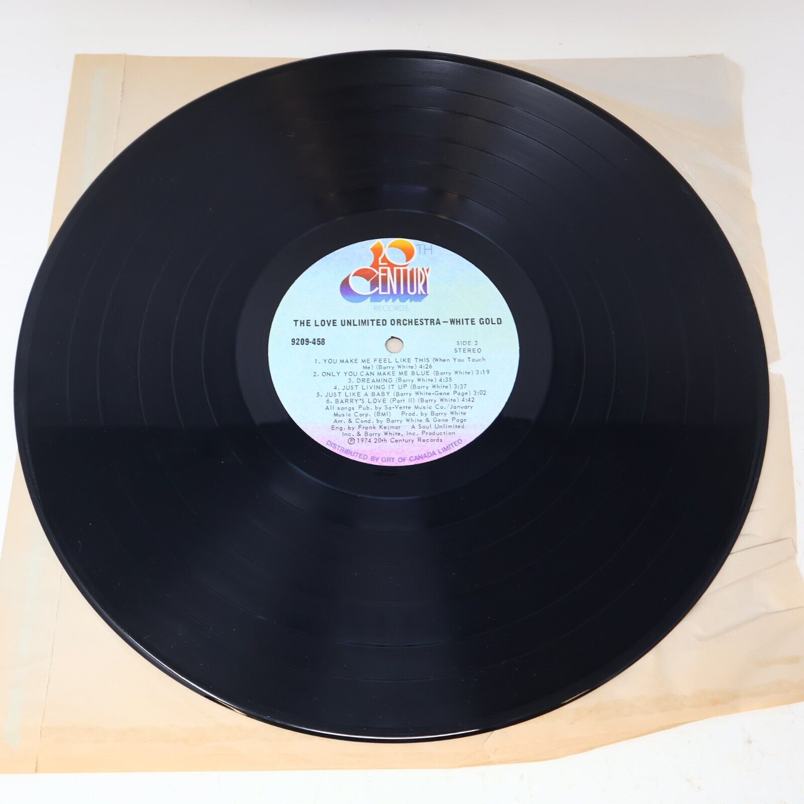 The Love Unlimited Orchestra White Gold LP Record 1974 9209-458 Barry White