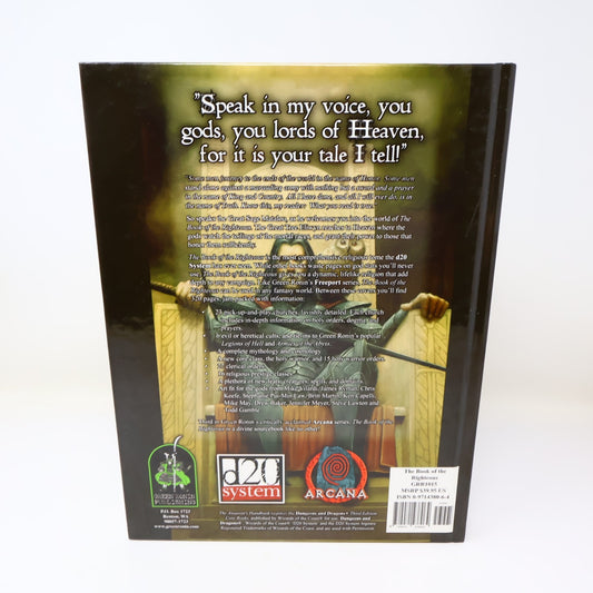 The Book of the Righteous Aaron Loeb D20 System Arcana Green Ronin 2002 HC Rpg