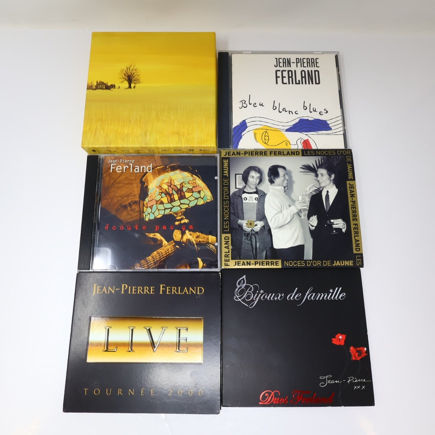 Jean-Pierre Ferland Lot 6 CD Jaune/Écoute pas ça/Bleu Blanc Blues/Live/Bijoux
