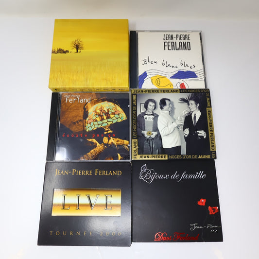 Jean-Pierre Ferland Lot 6 CD Jaune/Écoute pas ça/Bleu Blanc Blues/Live/Bijoux