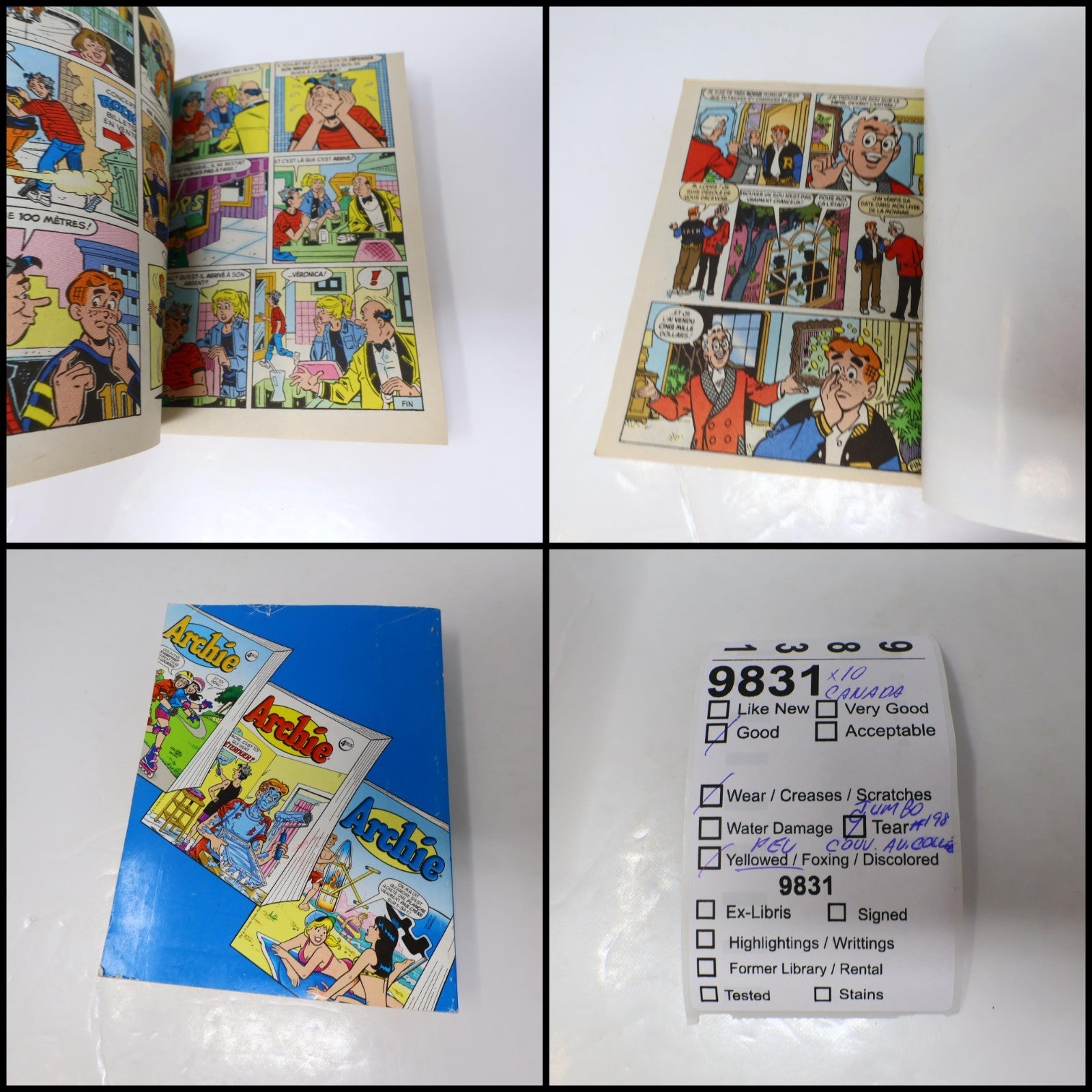 Archie Lot 10 Bandes dessinées Sélection/Géant/Format Double EH Humour Français