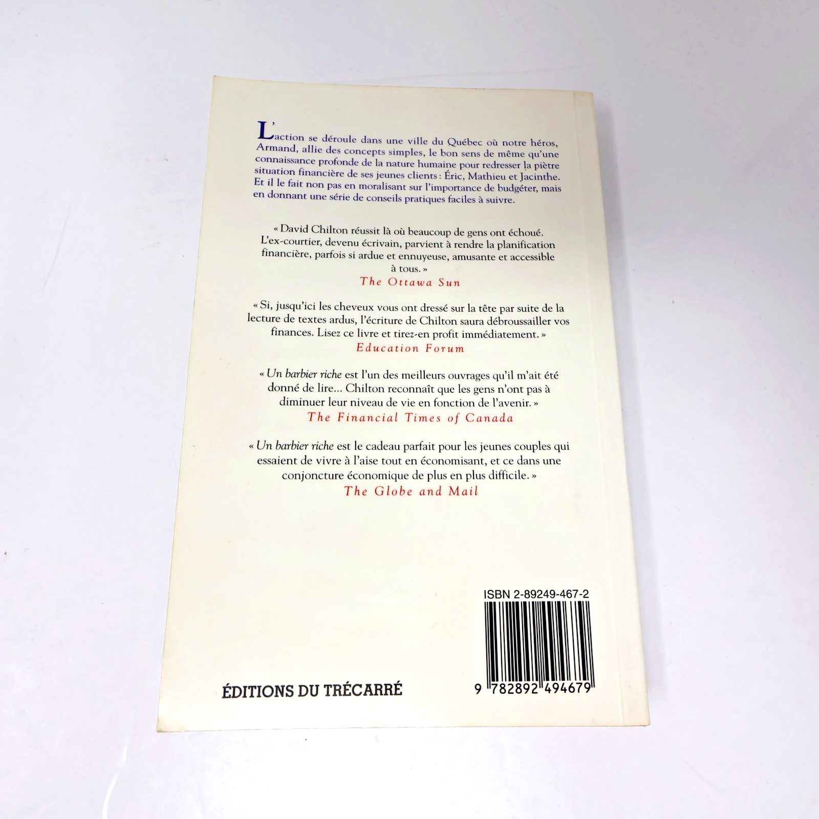 Un Barbier Riche David Chilton Trécarré 1997 PB Français French Affaires Livre