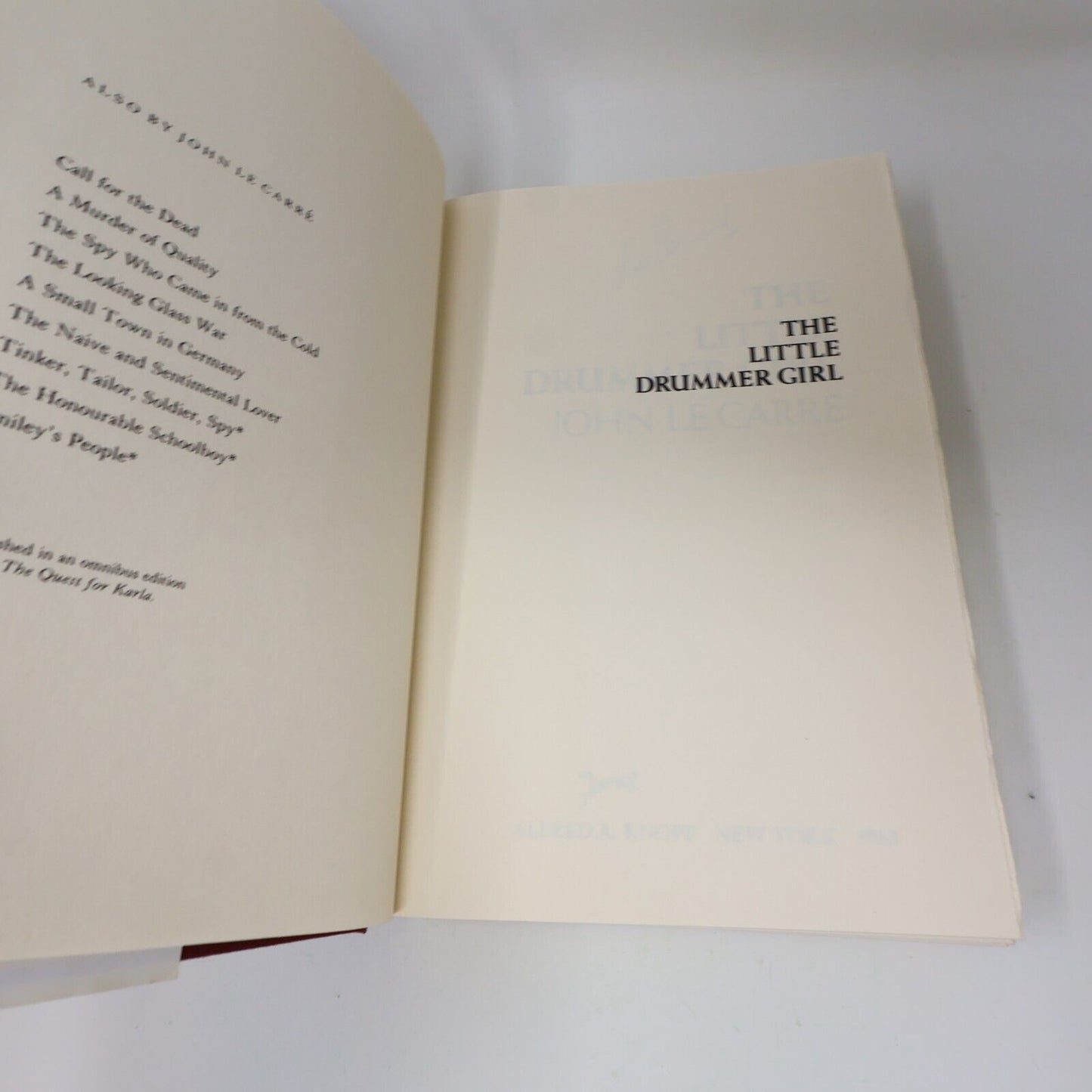 1983 The Little Drummer Girl John le Carré Knopf Hardcover Espionage Spy Book HC