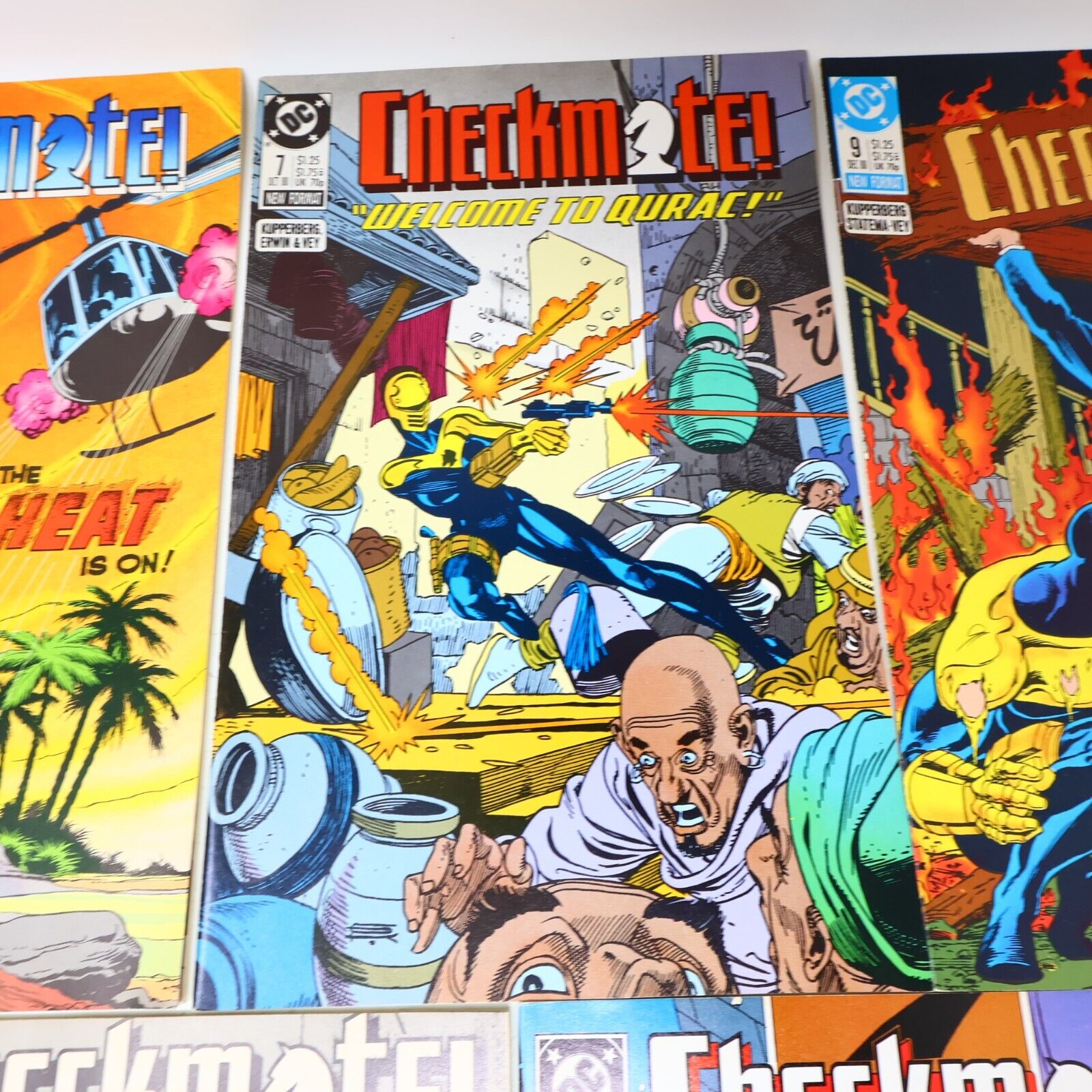 Lot 5 Comics Checkmate #6-7, 9, 13 Kupperberg/Erwin/Hoberg/Vey DC 1988-89