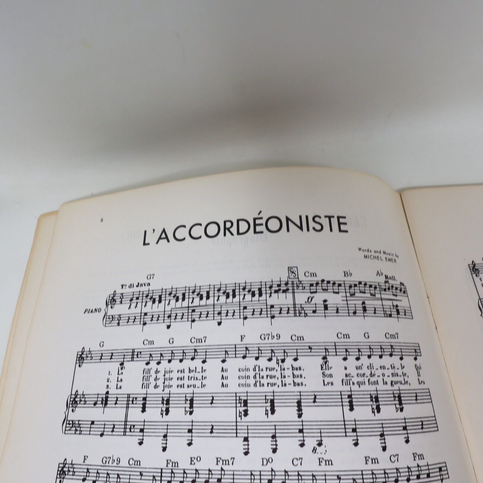 1964 Edith Piaf Album Commémoratif Peer Southern Paperback Songbook Partitions