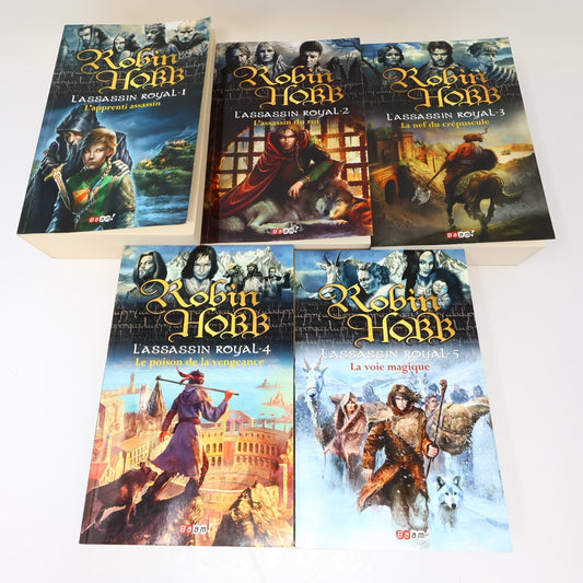 L'Assassin Royal #1-5 Lot 5 Livres Robin Hobb Baam! L'Apprenti Assassin Fantasy