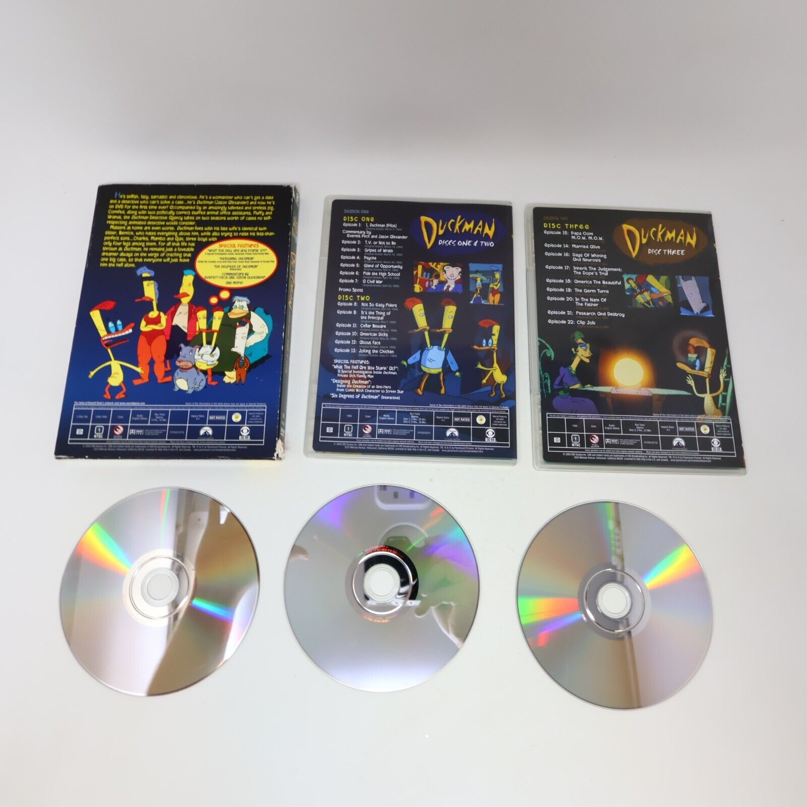 Duckman Season #1-2 DVD Jason Alexander NTSC Tested Animated Series 4:3 Region 1