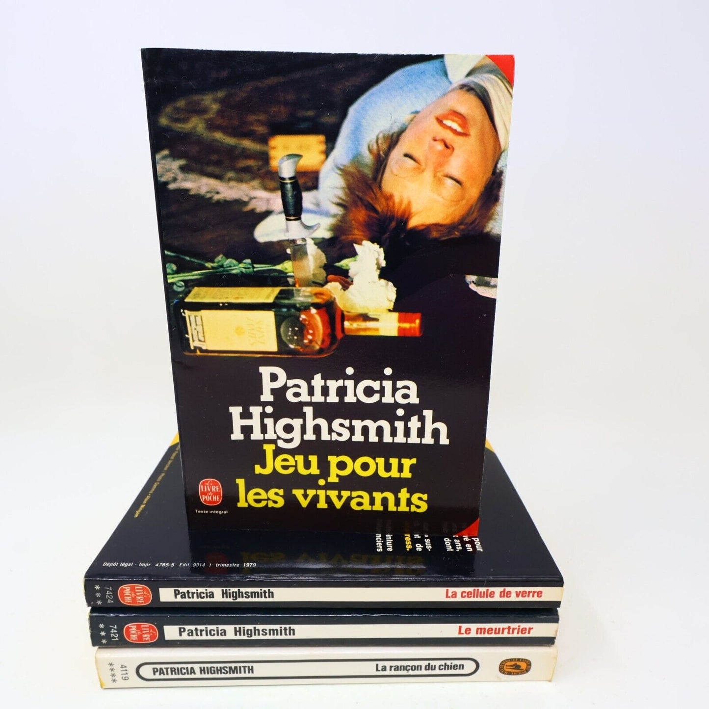 Lot 4 Patricia Highsmith Jeu pour les Vivants Cellule Verte Meurtrier Livres 70s