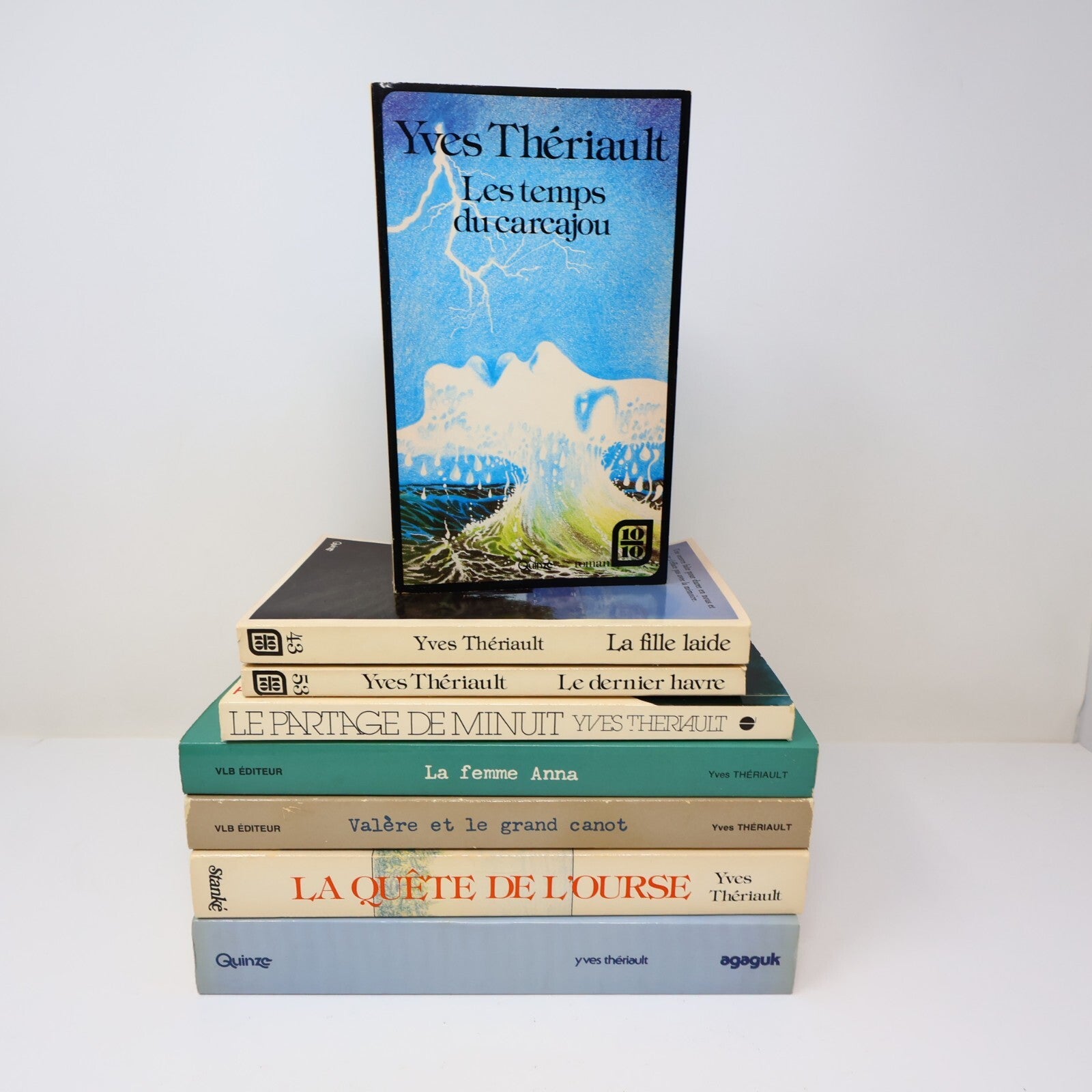 Yves Thériault Lot 8 Livres Agaguk/Quête de l'Ourse/Le Dernier Havre Roman PB