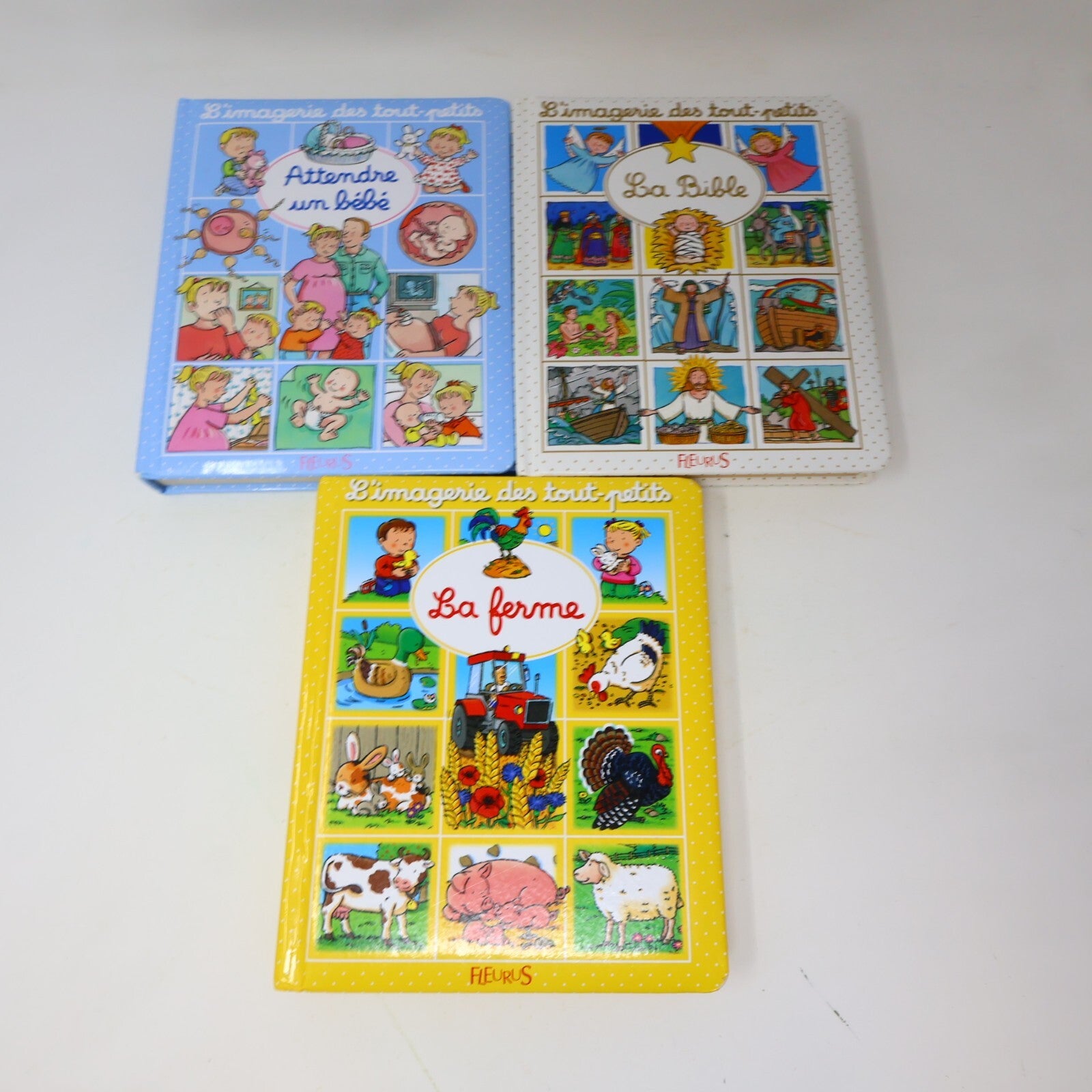 L'Imagerie Lot 9 Livres Ferme/Corps Humain/Avions/Arts/Petites Bêtes Français