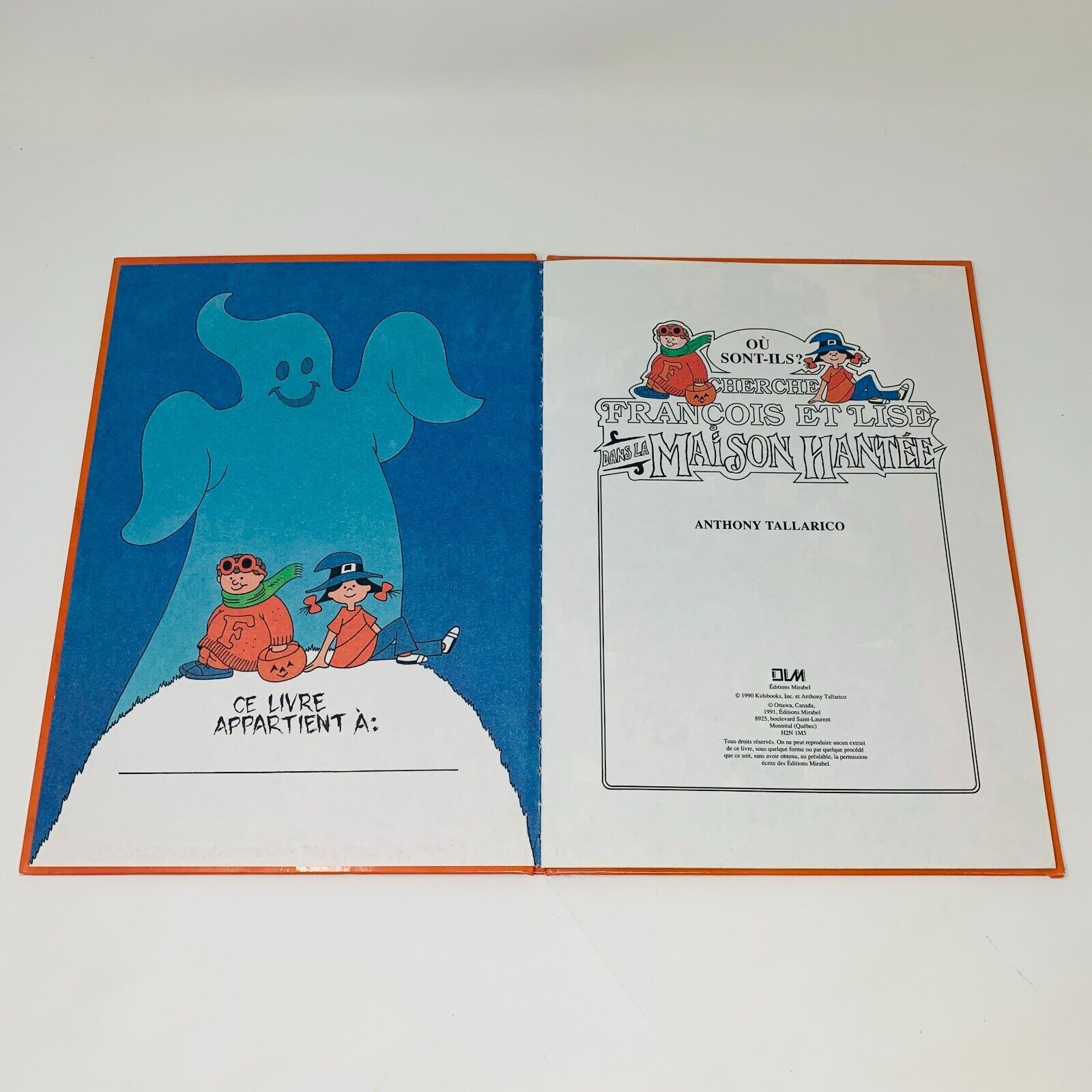 1991 Cherche François et Lise dans la Maison Hantée Tallarico Livre Halloween