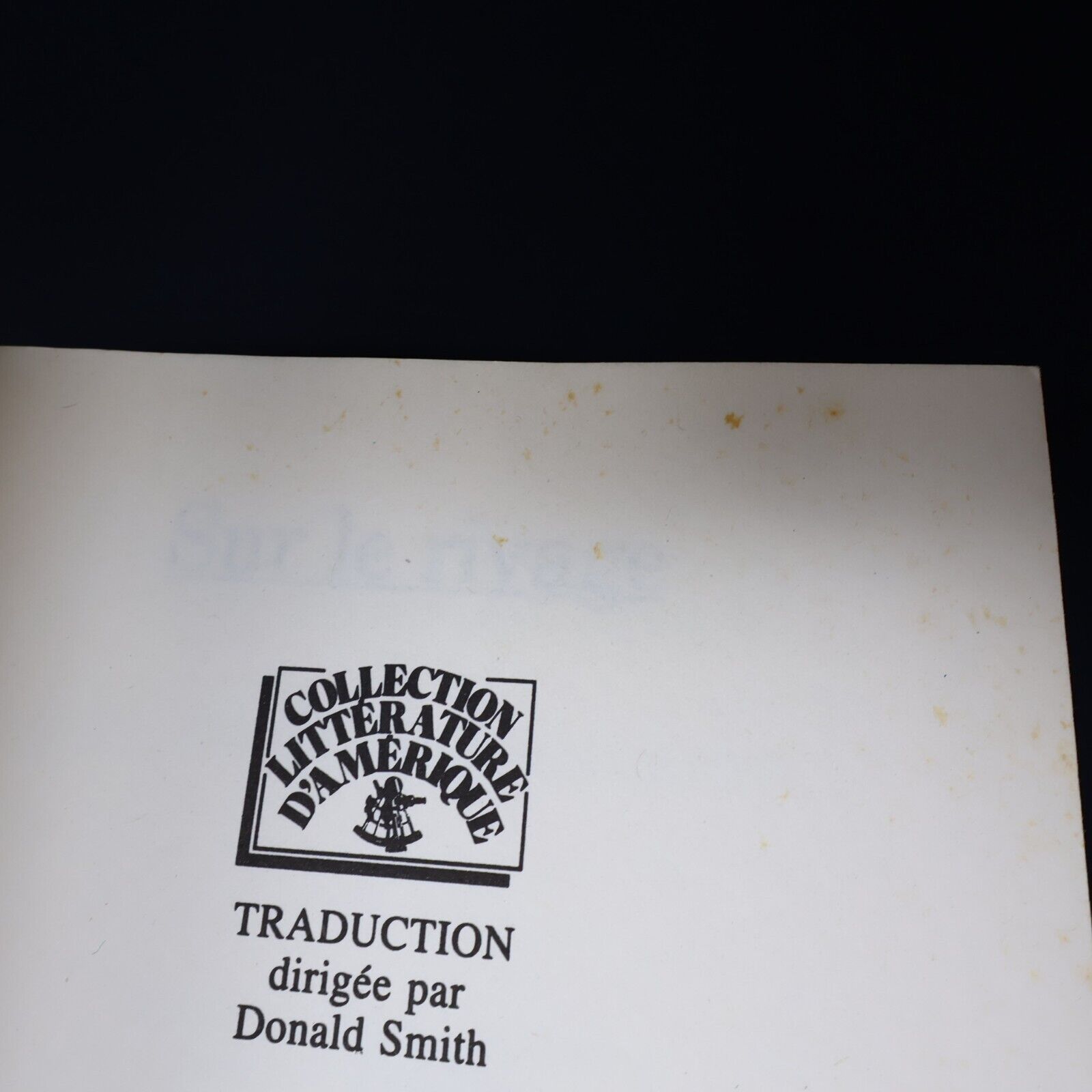 1990 Sur le Rivage de Lucy Maud Montgomery Roman Québec Amérique Français Livre
