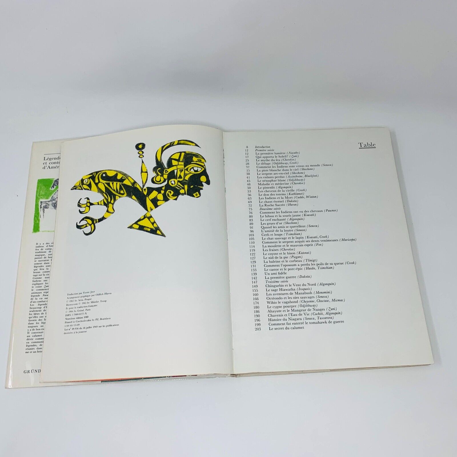 1980 Légendes et Contes des Indiens d'Amérique Grund Vladimir Hulpach Illustré
