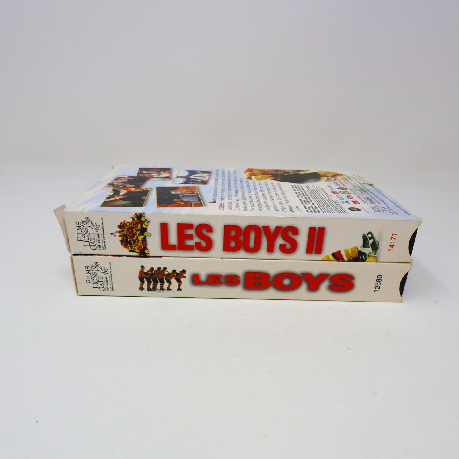 Les Boys 1 & 2 Lot VHS NTSC Testés Français Québec Comédie Hockey Rémy Girard
