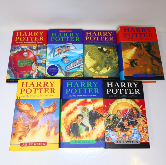 Harry Potter #1-7 Lot All Hardcover Dust Jacket JK Rowling Raincoast Bloosmbury