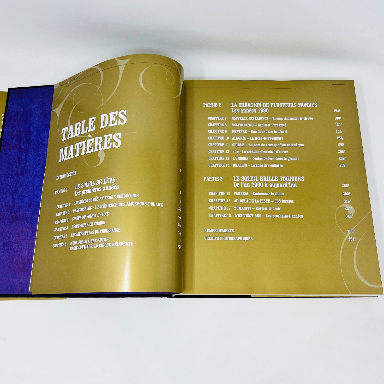 2002 Cirque du Soleil 20 Ans Sous le Soleil Livre HMH Français/French HC History