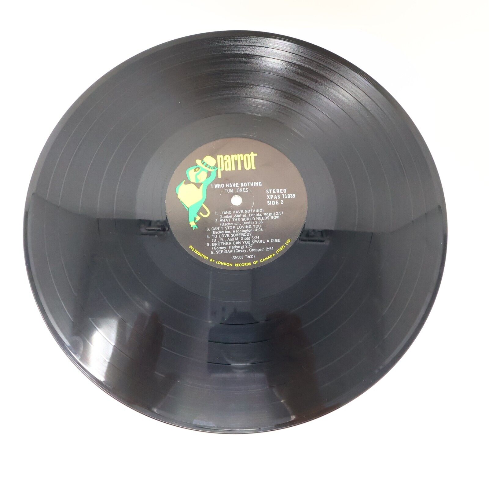 Tom Jones I (Who Have Nothing) LP Record Vinyl Parrot XPAS 71039 Canada 1967