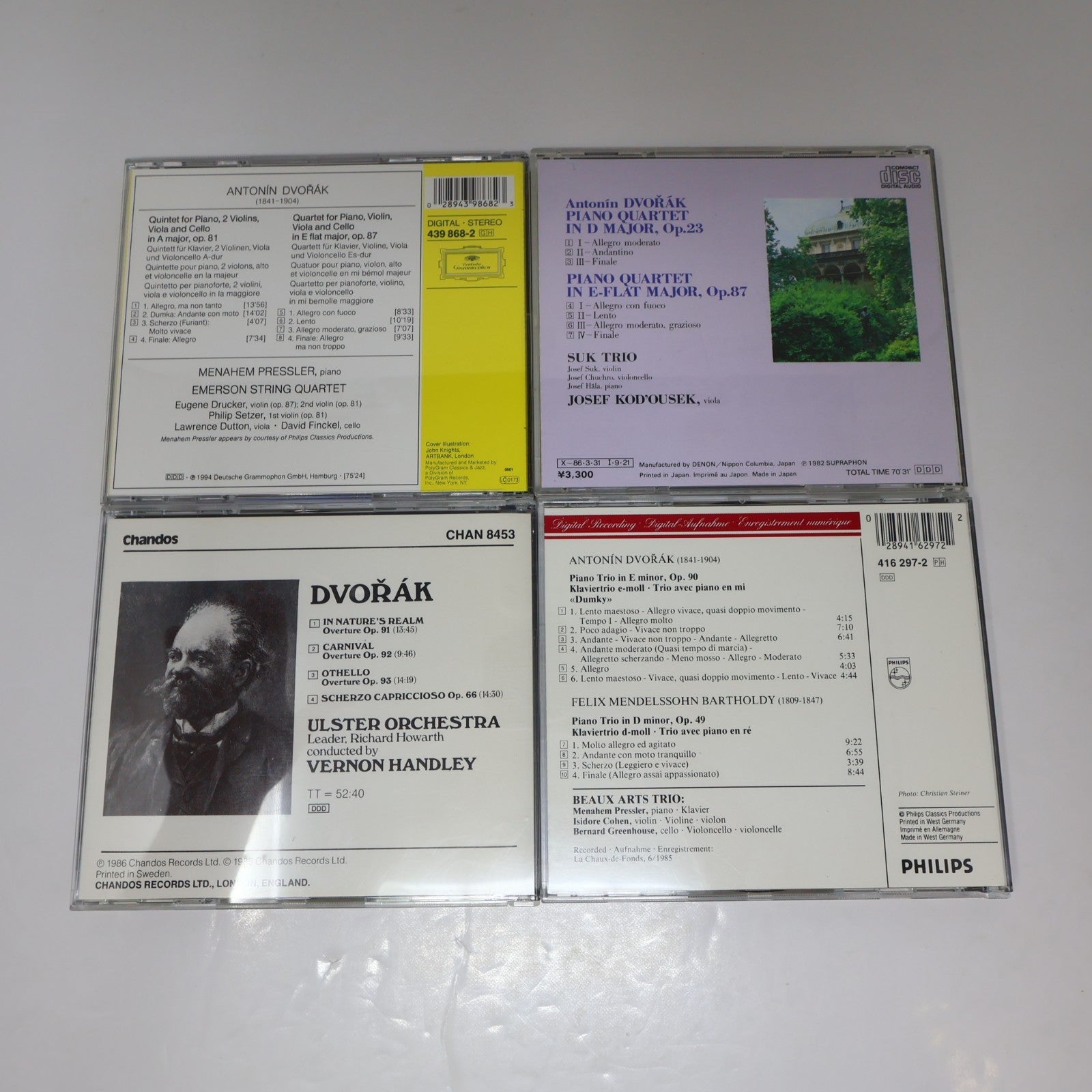 Dvorak 10 CD Lot Piano Quintets/Symphonies 3 6 8/Serenade/Waldesruhe/Overtures