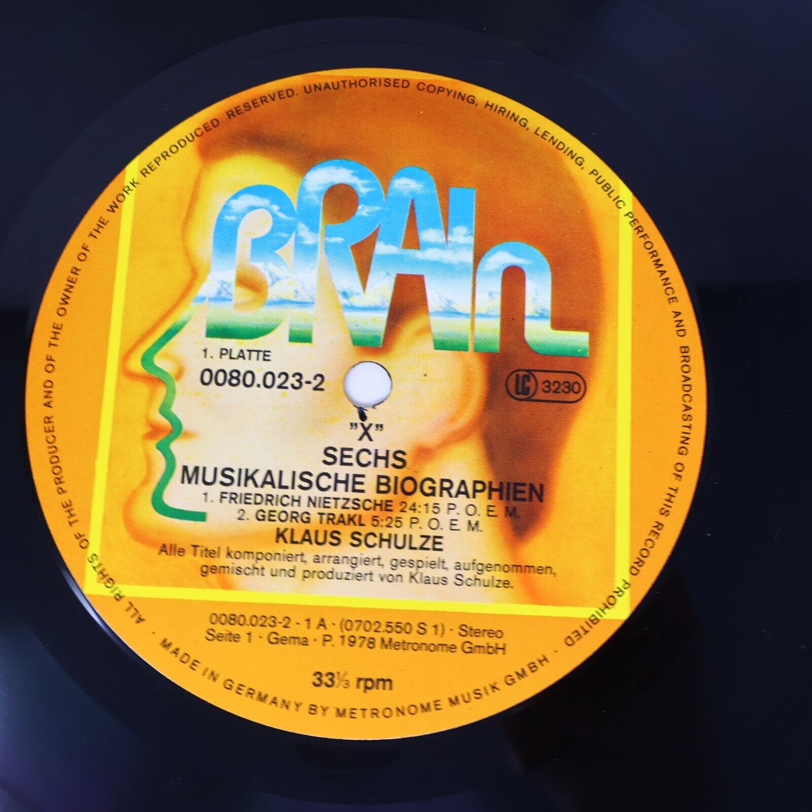 Klaus Schulze "X" 2x LP Record Vinyl 1978 Germany Brain 0080.023 Berlin-School