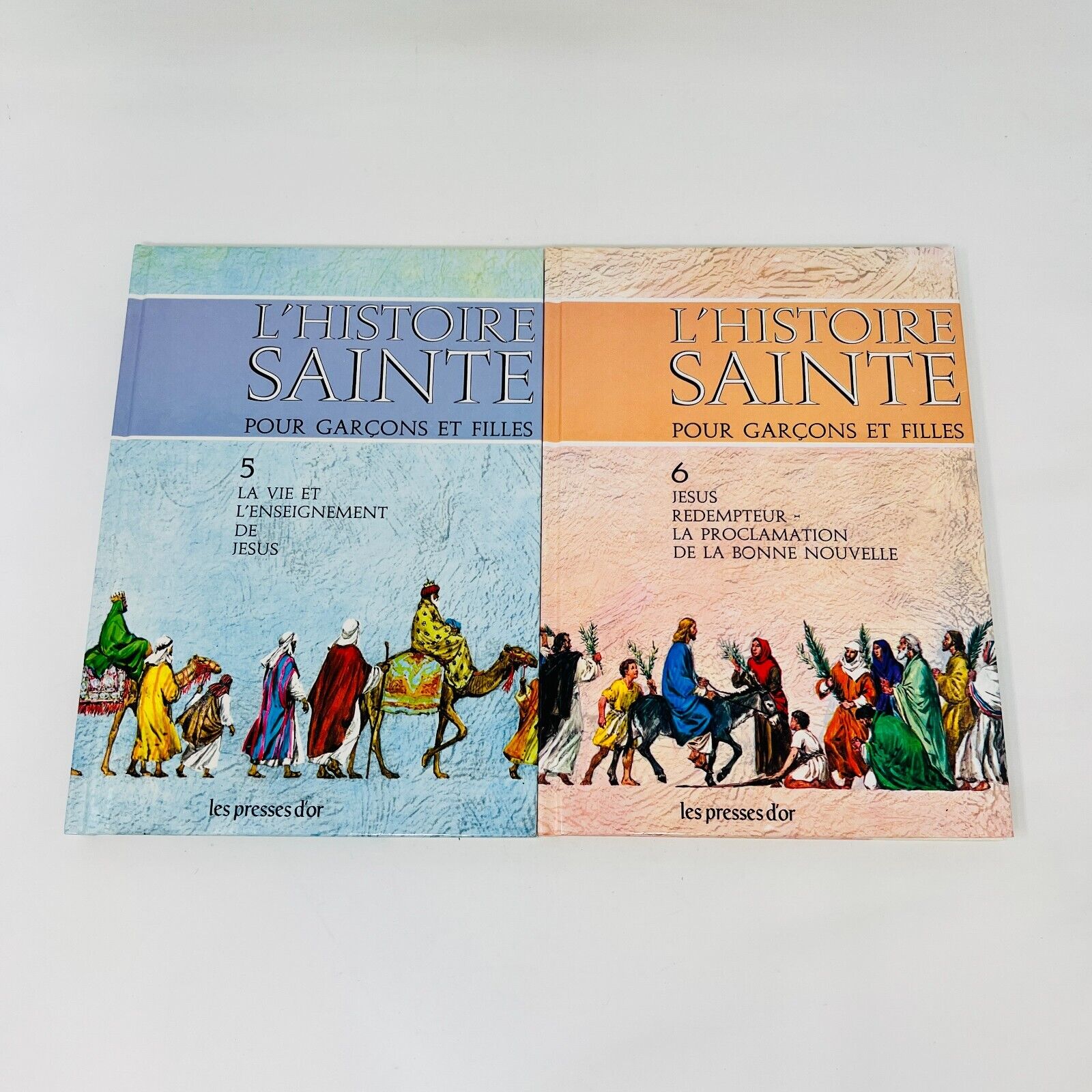1963 Coffret L'Histoire Sainte pour Garçons et Filles #1-6 Complet Presses D'Or
