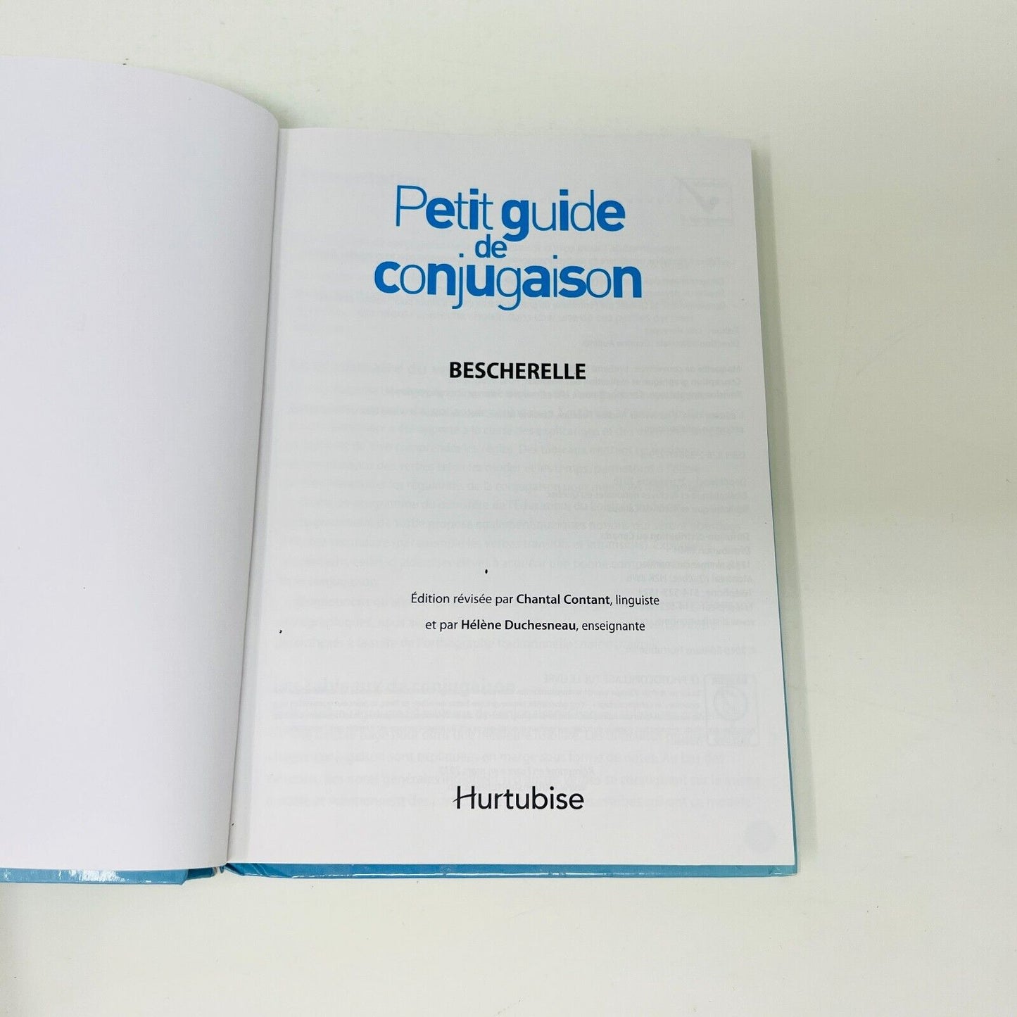 Bescherelle Petit Guide De Conjugaison Junior Livre Hurtubise Grammaire Verbes