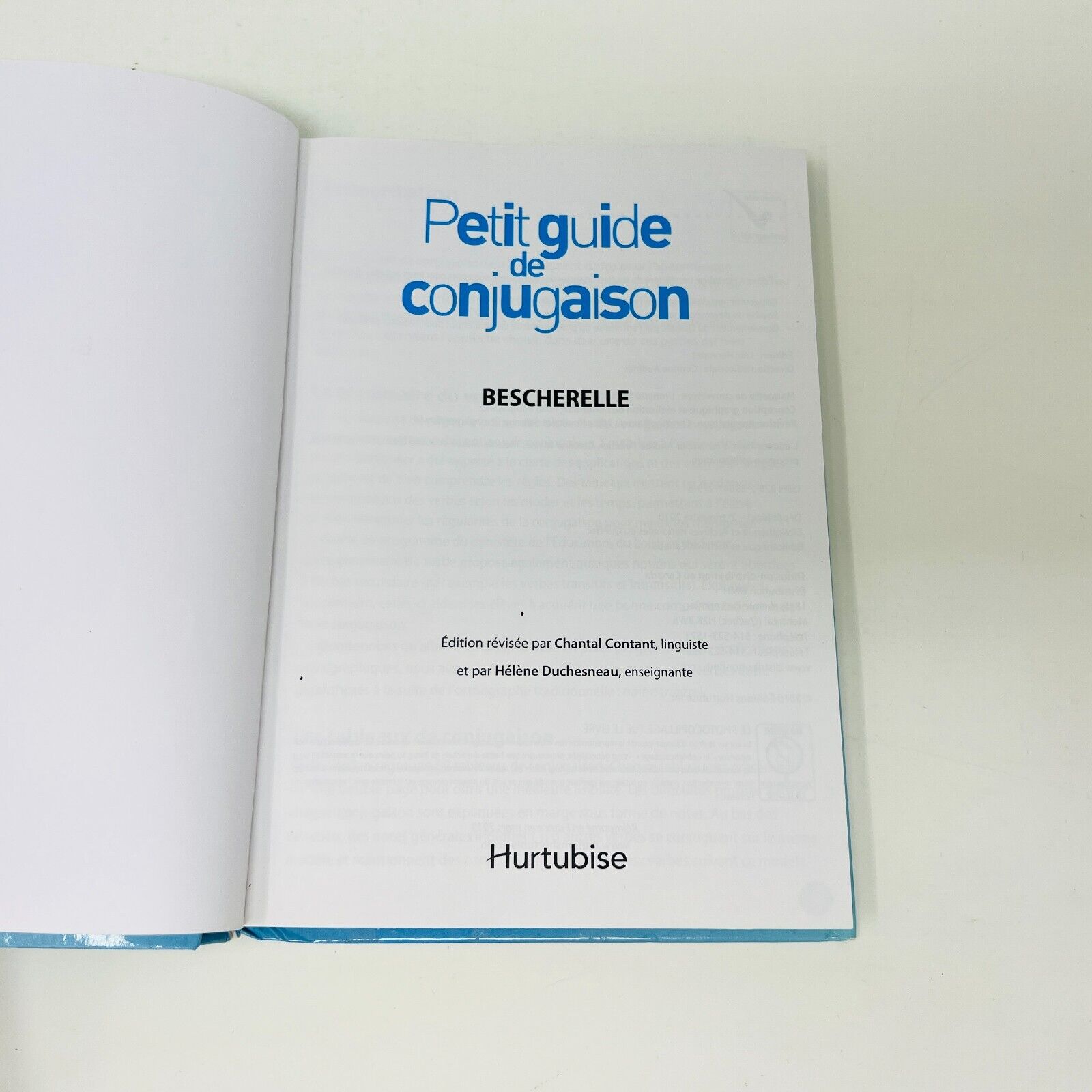 Bescherelle Petit Guide De Conjugaison Junior Livre Hurtubise Grammaire Verbes