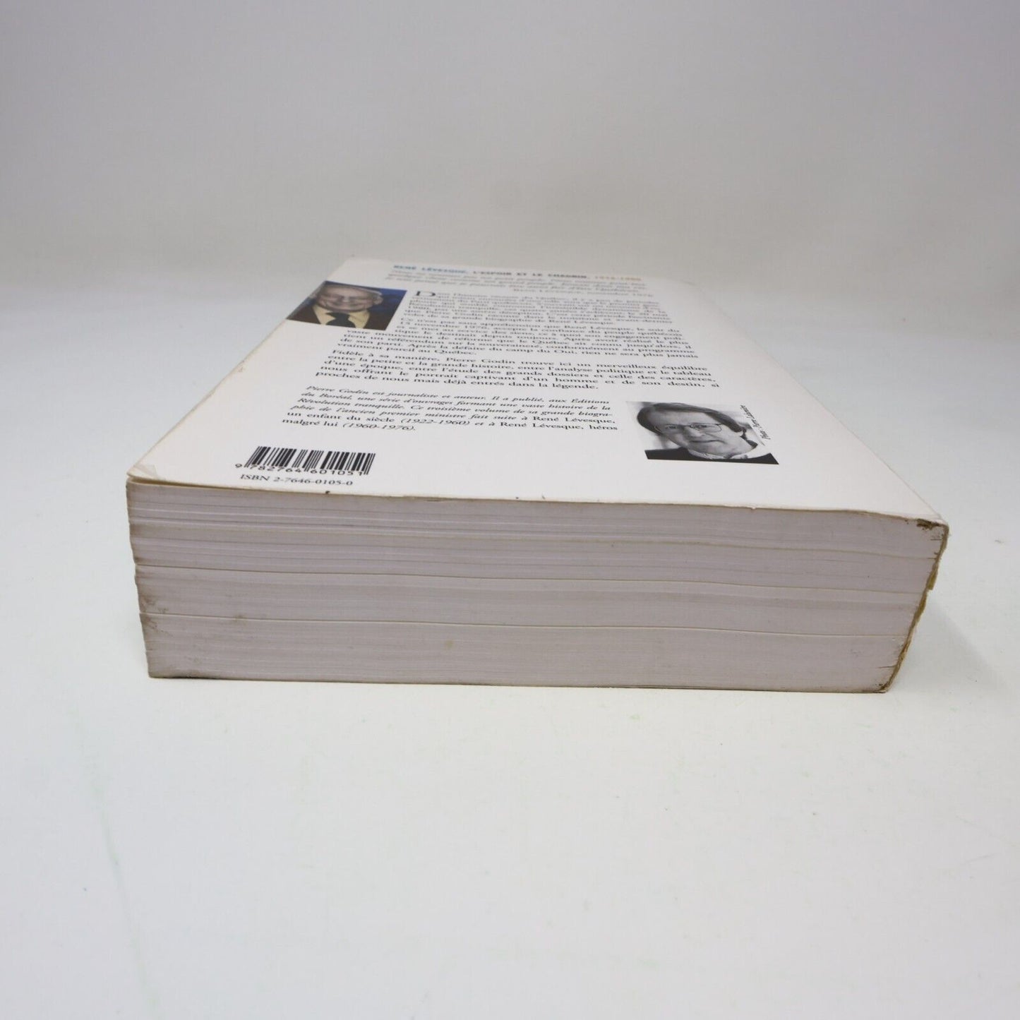 2001 René Lévesque L'Espoir et le Chagrin #3 de Pierre Godin Boréal Biographie