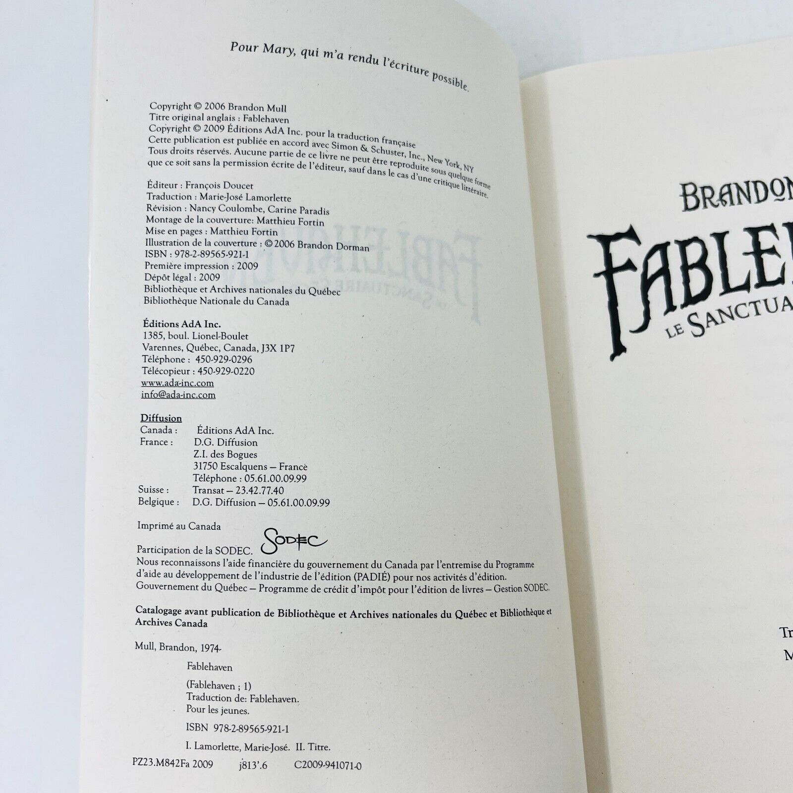 5x Fablehaven Série Complète Ada de Brandon Mull en Français Sanctuaire Secret