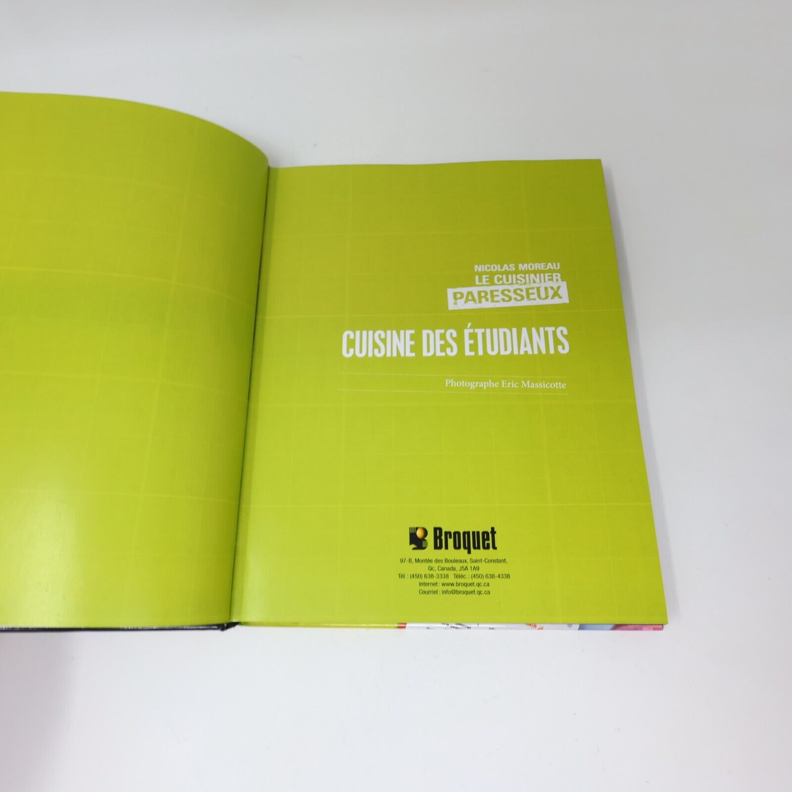 2015 Cuisine des Étudiants Nicolas Moreau Recettes Le Cuisinier Paresseux Livre