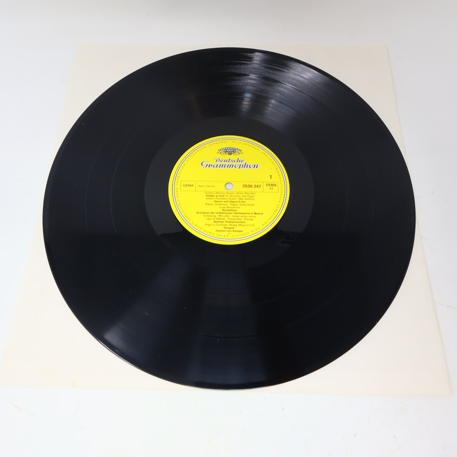 Herbert von Karajan Adagio Berliner Albinoni Pachelbel Respighi Record 2530 247