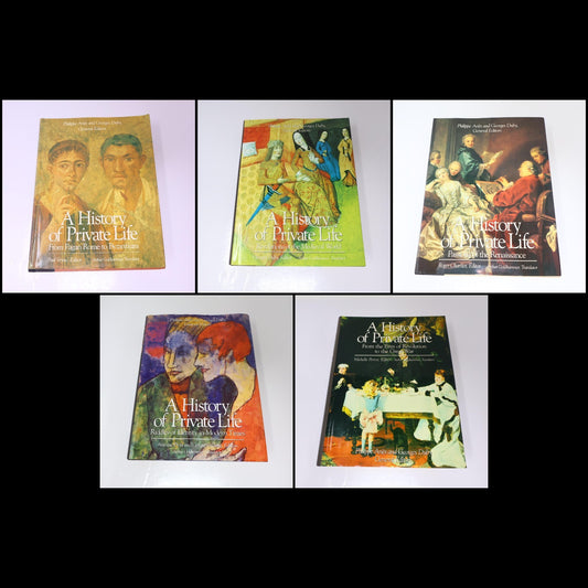 A History of Private Life #1-5 Complete Set 5 Books Lot HC Belknap Harvard