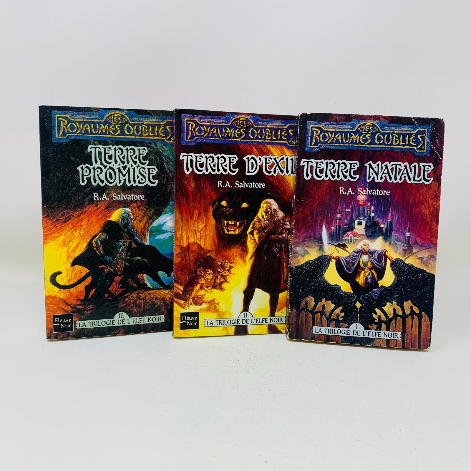 La Trilogie de l'Elfe Noir Royaumes Oubliés #4-6 Série Complète Fleuve Noir Lot