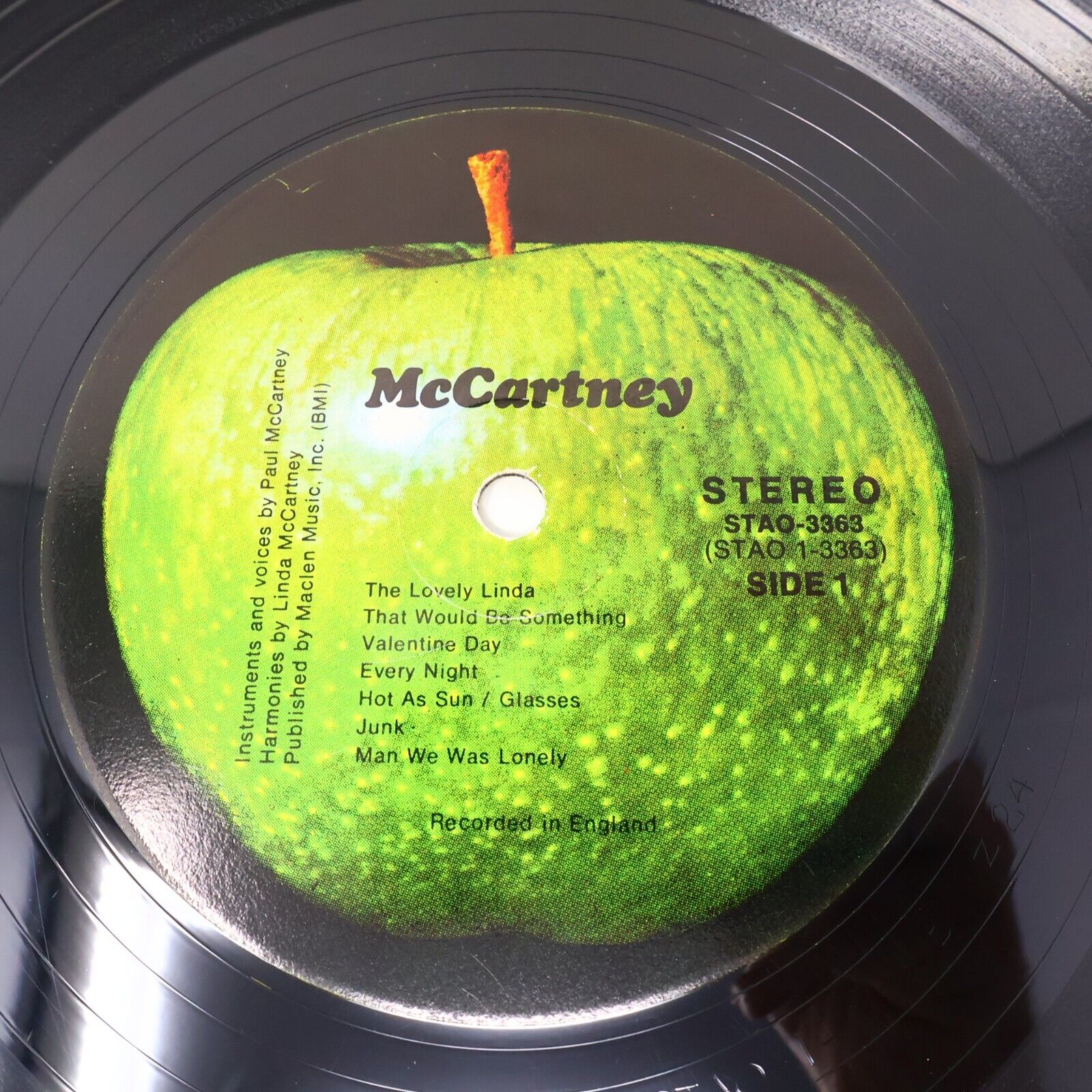 Paul McCartney Self Title LP Record Vinyl Apple STAO-3363 Canada 1970s Oo You