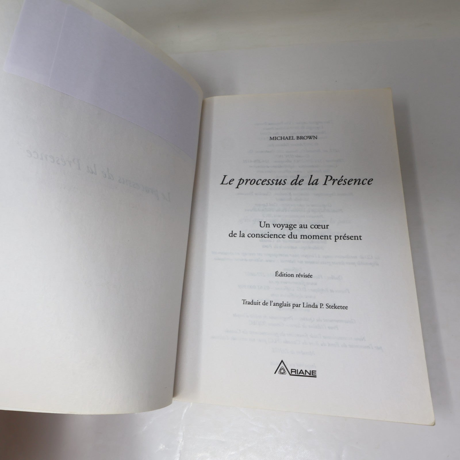 Le Processus de la Présence Michael Brown Ariane 2012 PB Français French Livre