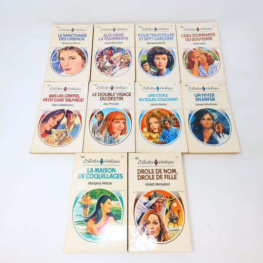 Lot 20 Livres Collection Harlequin Romance Amour Vintage Français French 80s PB