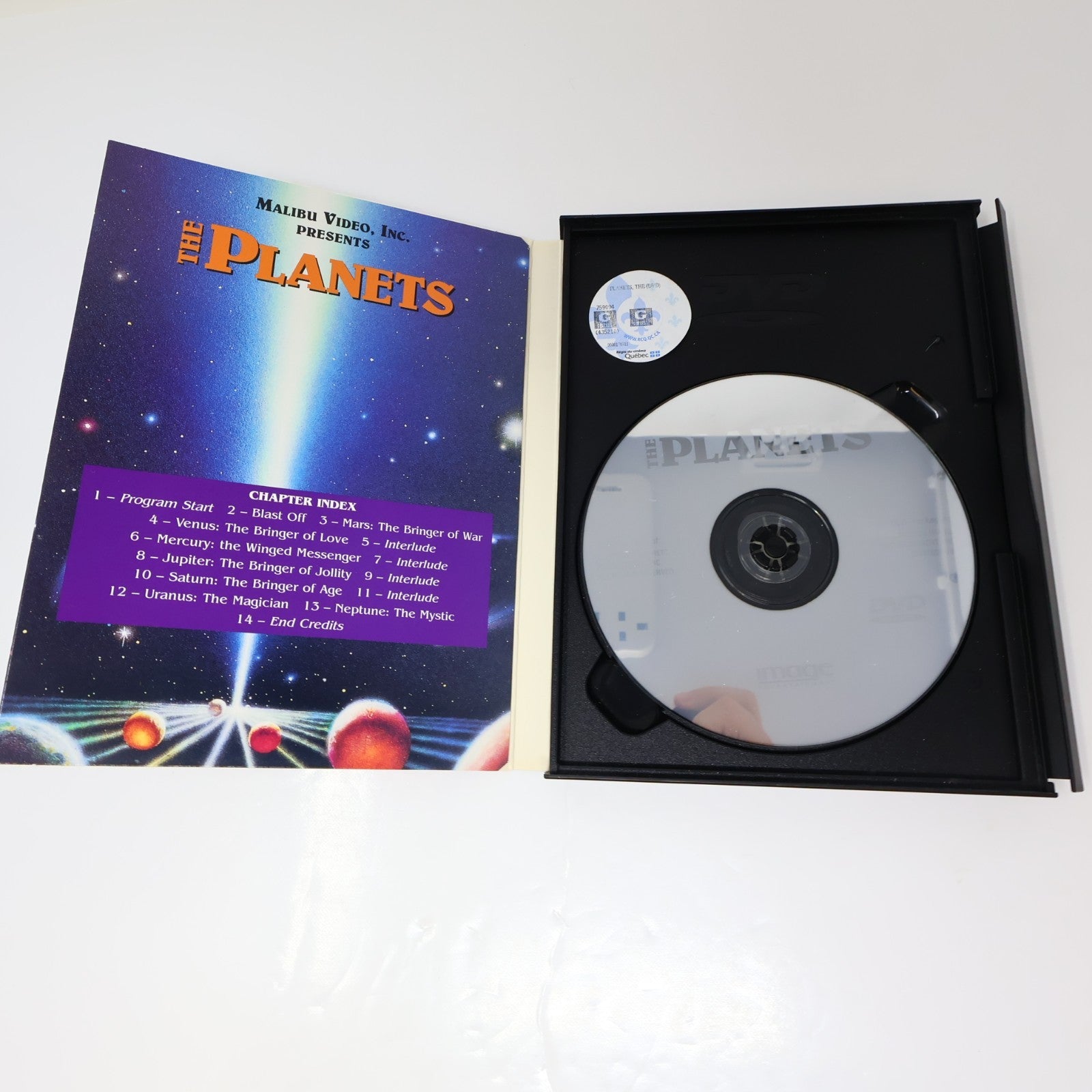 The Planets DVD 1997 Malibu Video Gustav Holst/Tomita NTSC Music Solar System