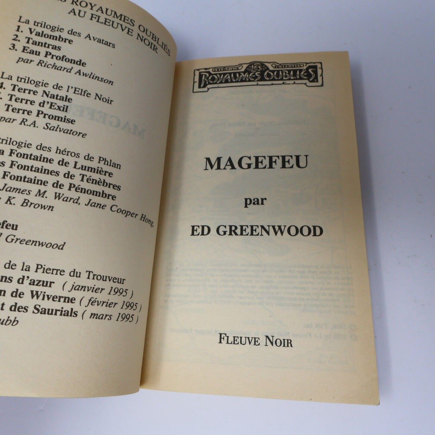 1995 Magefeu Royaumes Oubliés #10 de Ed Greenwood Forgotten Realms Paperback PB