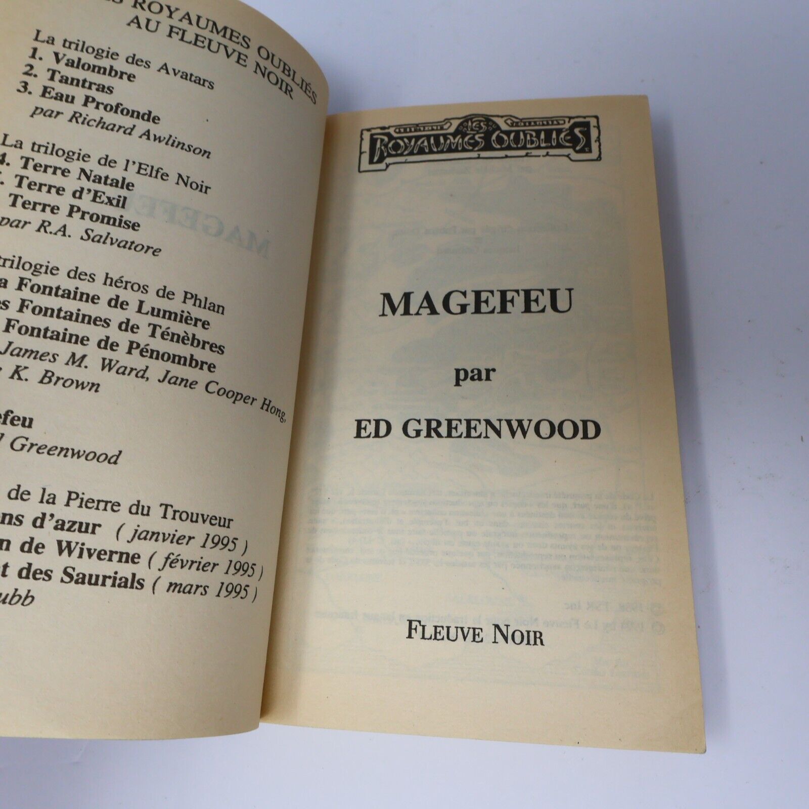 1995 Magefeu Royaumes Oubliés #10 de Ed Greenwood Forgotten Realms Paperback PB