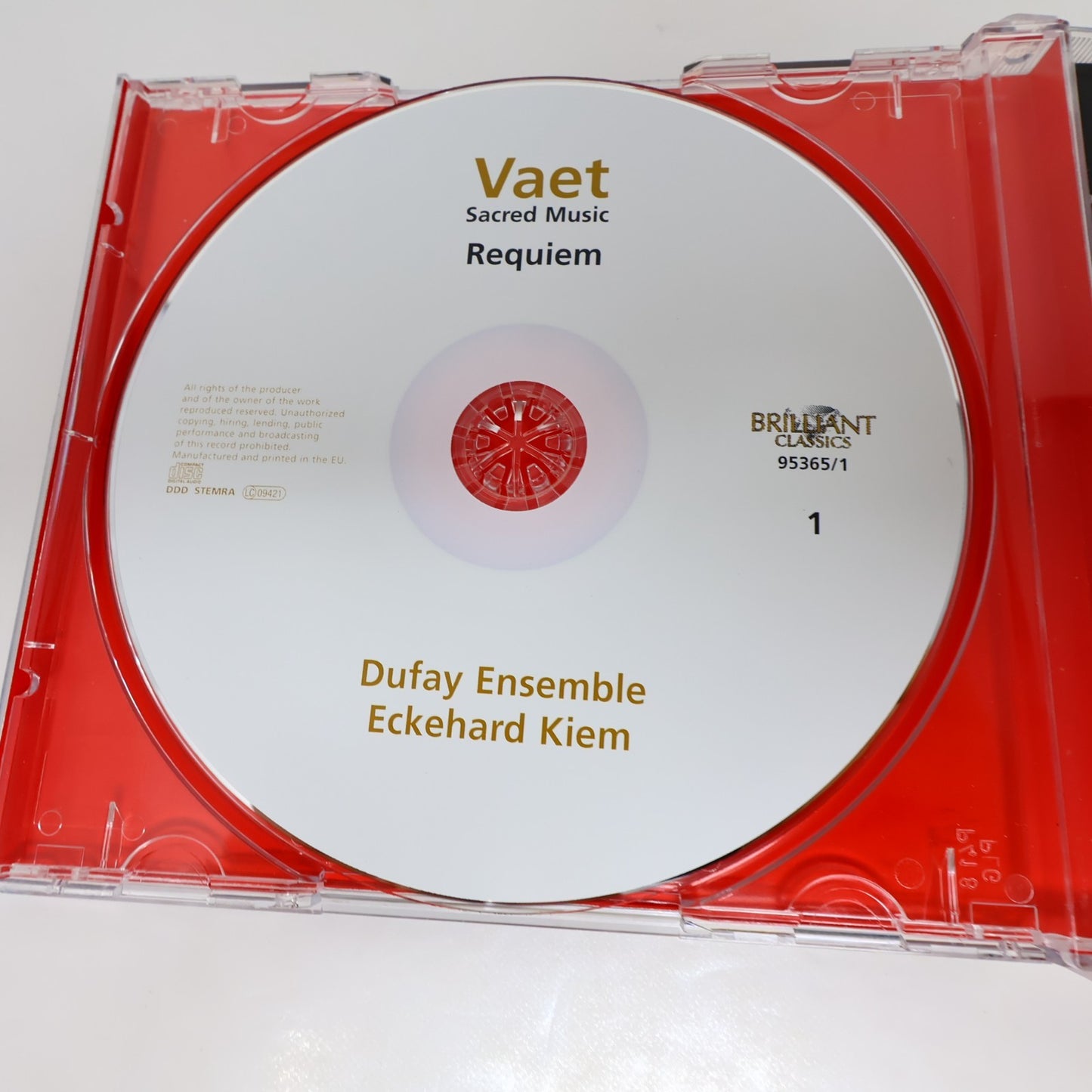 Sacred Music CD Jacobus Vaet/Dufay Ensemble Brilliant Classics 2016 Classical