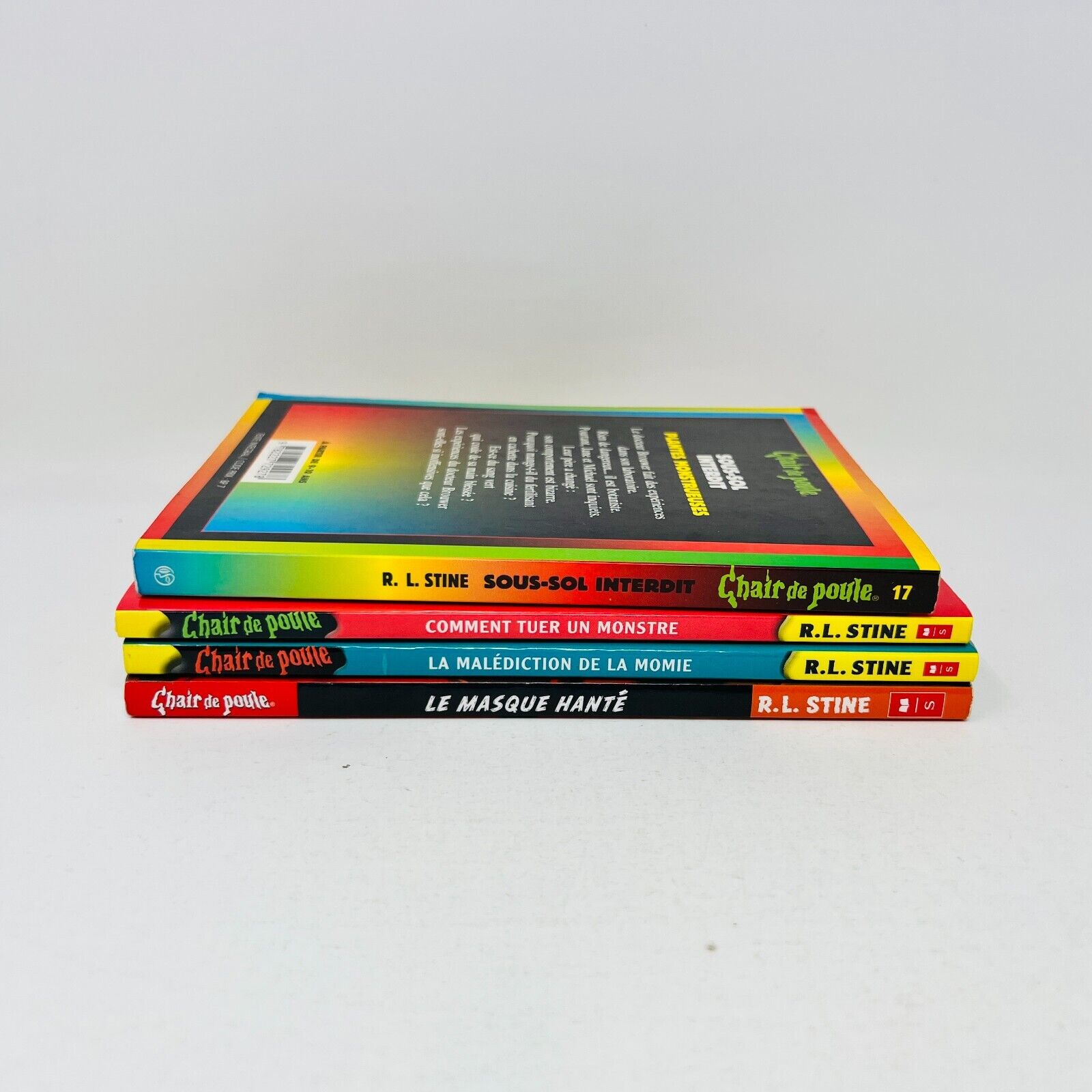 4x Chair de Poule Lot Goosebumps in French/Français R.L. Stine Le Masque Hanté