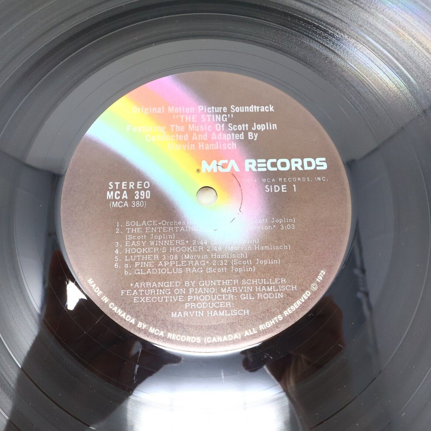 Marvin Hamlisch / Scott Joplin The Sting LP Record Movie Soundtrack 1974 MCA-390