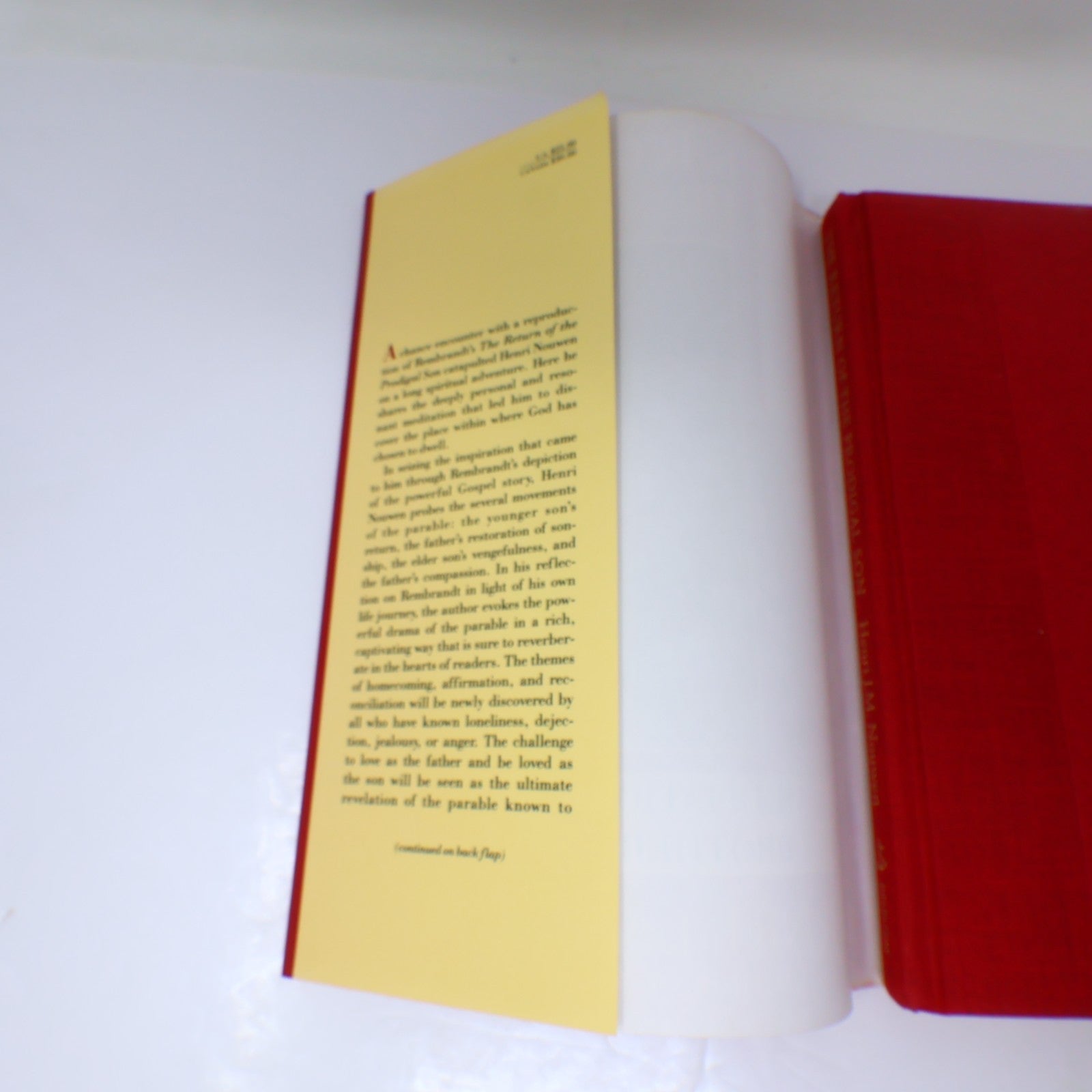 The Return of the Prodigal Son Henri Nouwen Doubleday 1992 HC DJ Religion Book