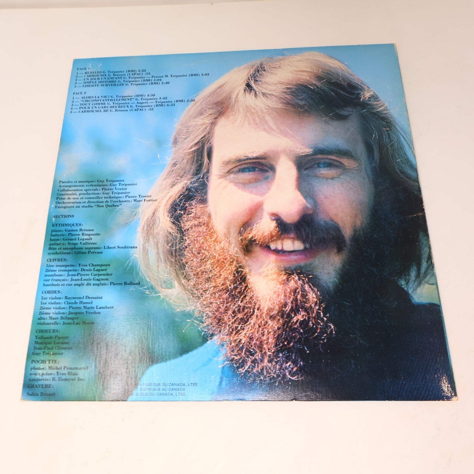Guy Trépanier Lot 2 Disques LP Fragile L'hiver/Pour Un Gars Heureux Record Vinyl