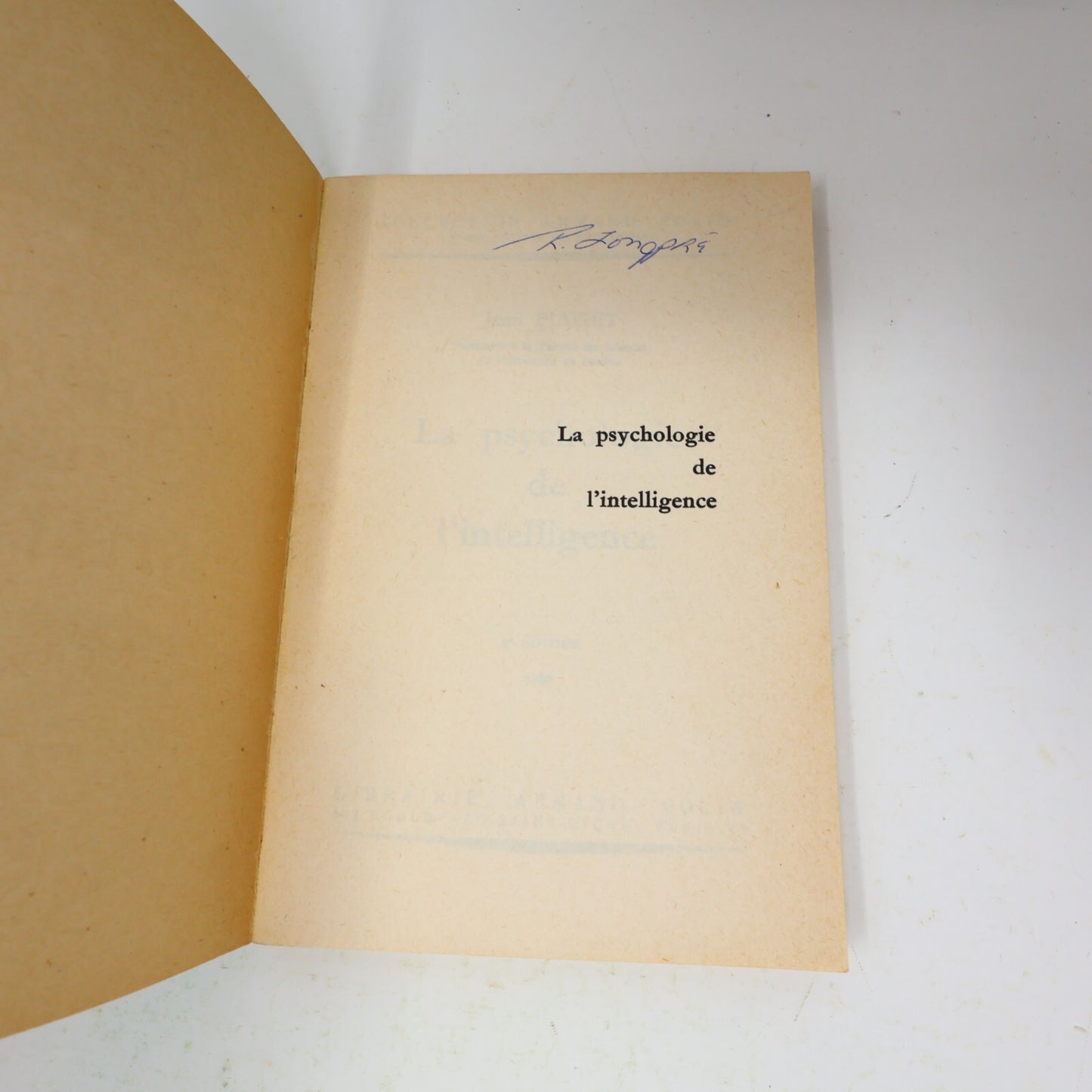 Jean Piaget Lot 2 Livres Psychologie de l'Intelligence/Six Études de Psychologie