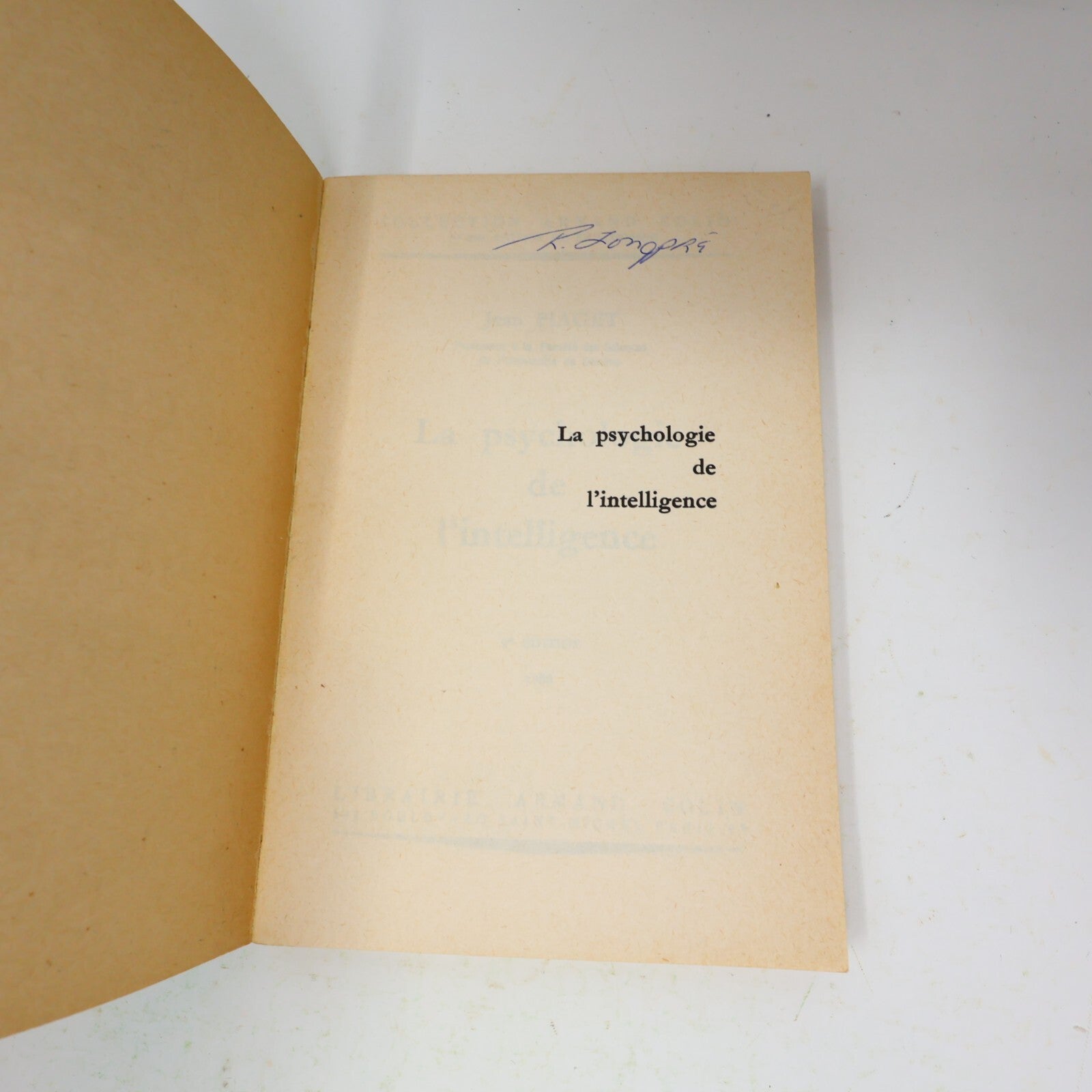 Jean Piaget Lot 2 Livres Psychologie de l'Intelligence/Six Études de Psychologie