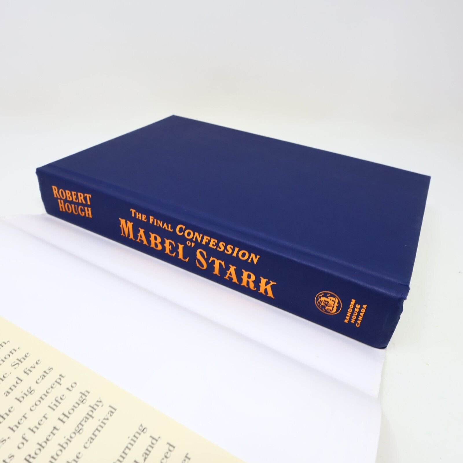 2001 The Final Confession of Mabel Stark A Novel Circus Tiger Trainer 1st Print