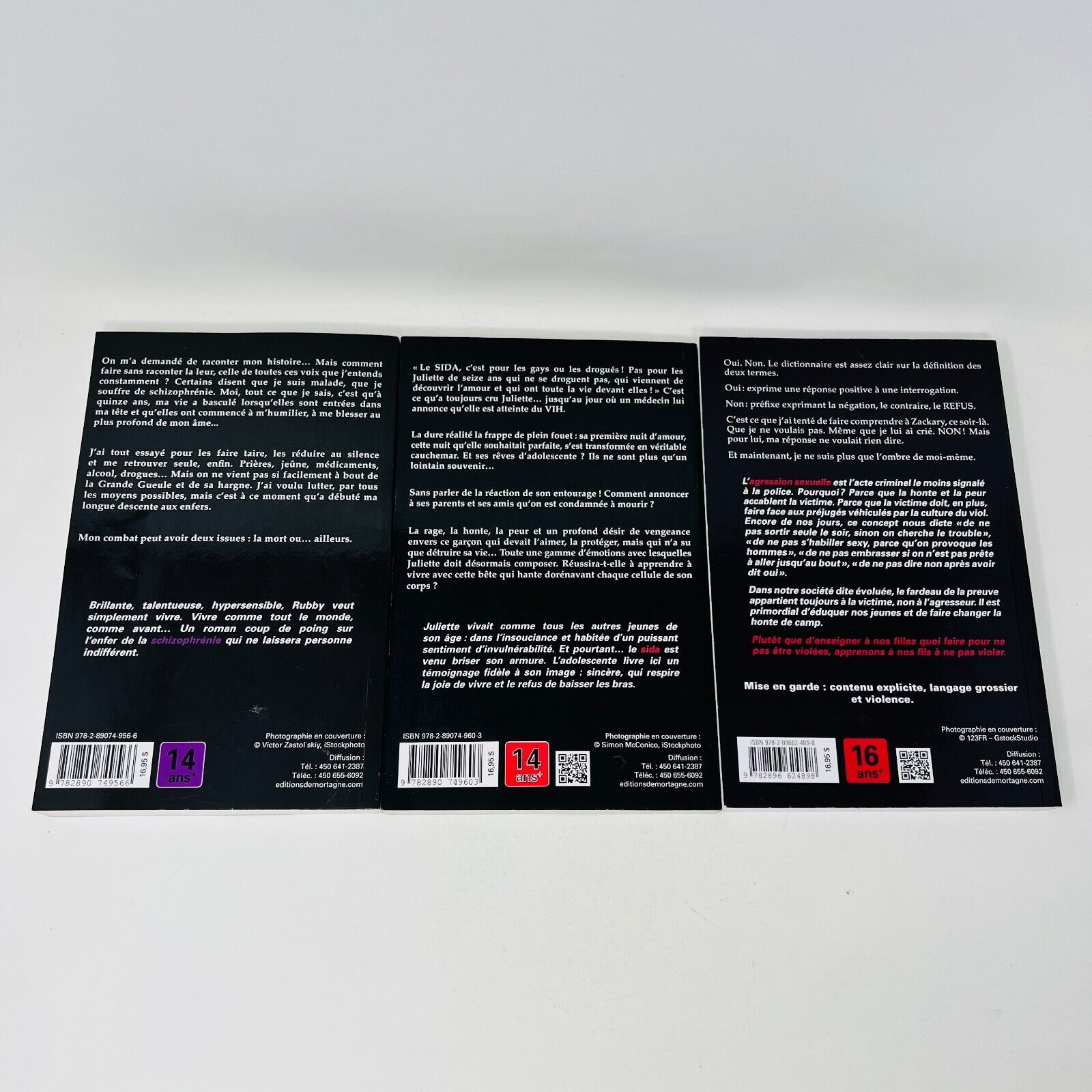 2010 Ailleurs/L'Amour à Mort/Non c'est Non Tabou Lot 3 Livres Romance Français